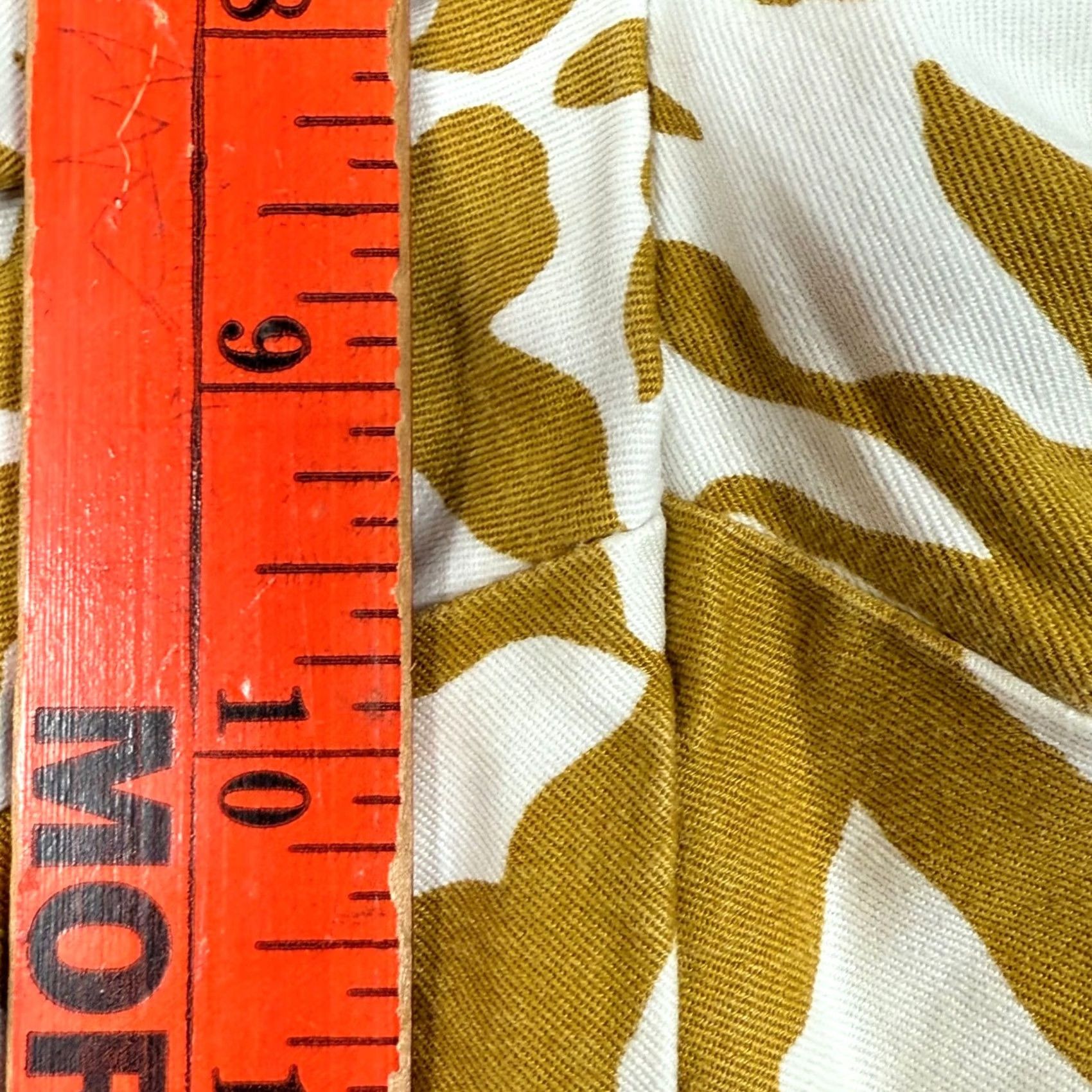 J.Crew J.CREW City Fit Stretch Capri Pants Women's 12 White Floral Mustard Cropped Casual Pockets Twill Cotton Blend) Size 34" / US 12 / IT 48 - 7 Thumbnail