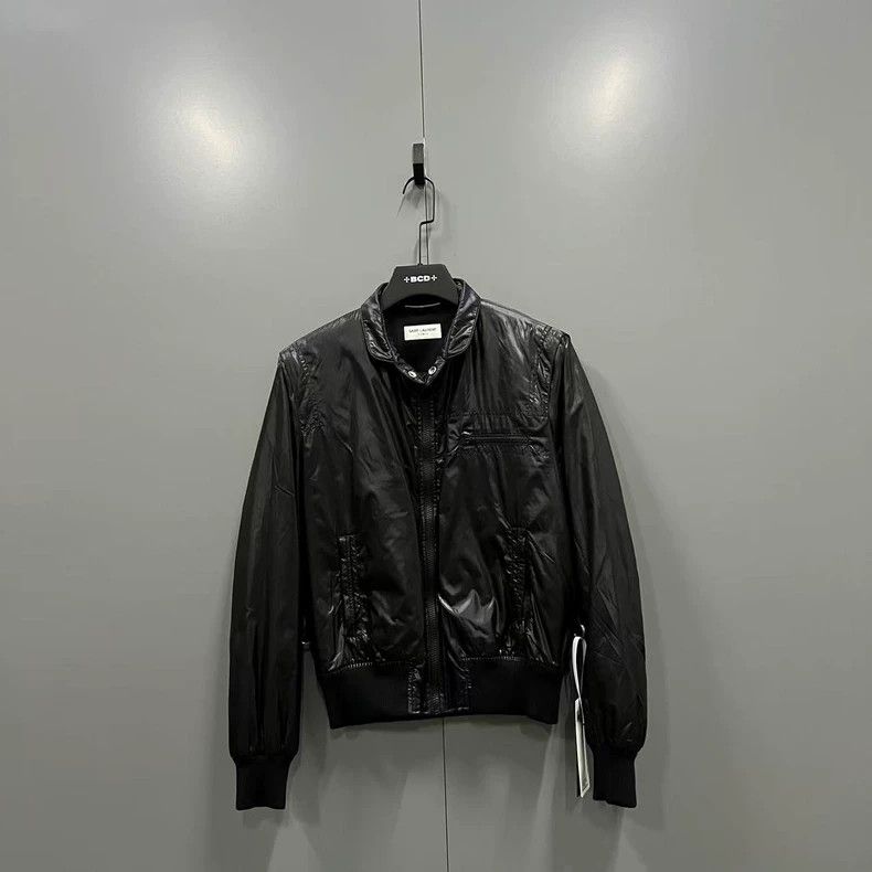 Stylish Black Shine Jacket by Saint Laurent