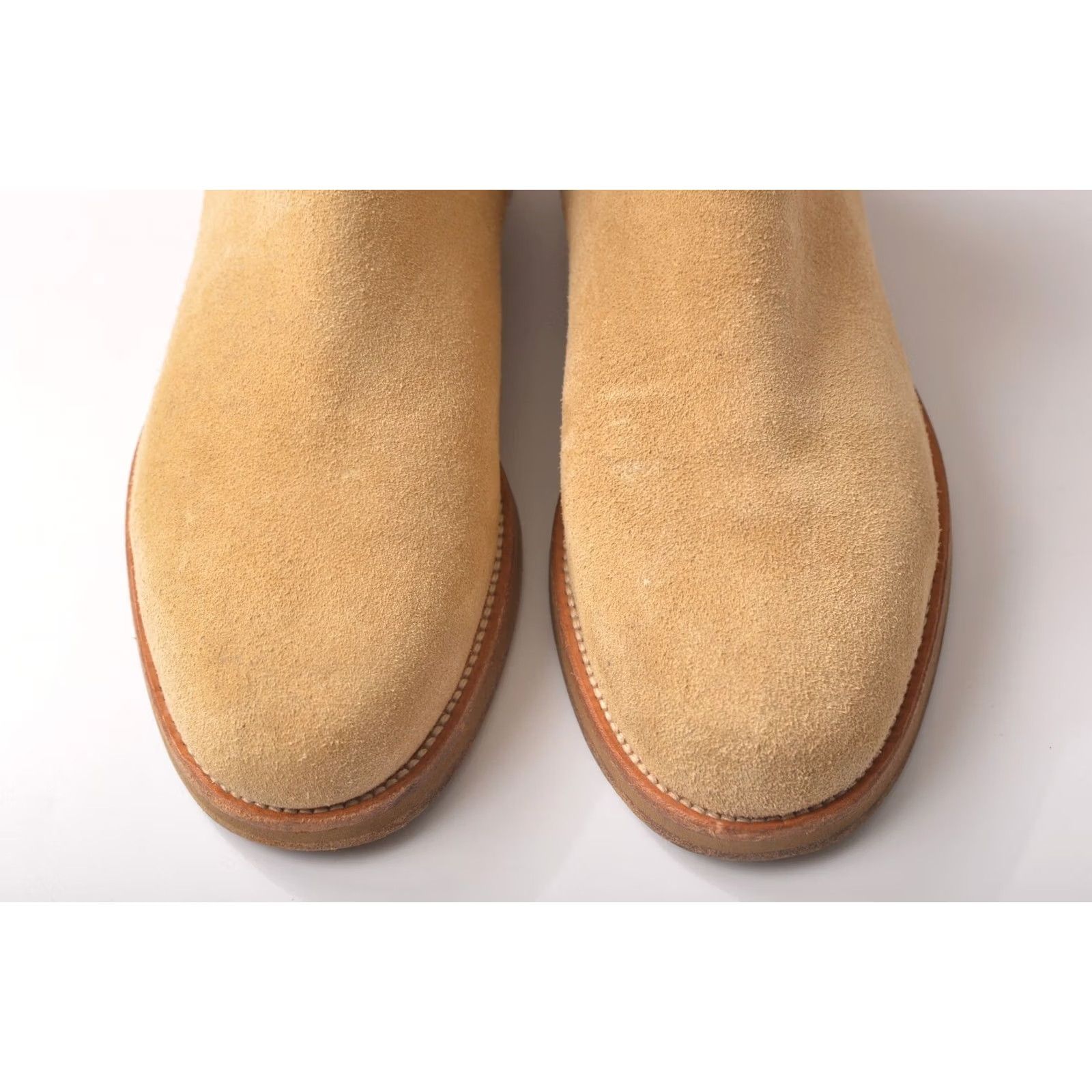 Vintage Duke + Dexter Desert Chelsea Boots Handmade in England Size UK 7 / US 7.5-8 / EU 41 Beige Suede Chelsea Boots Mens Size US 7 / EU 40 - 3 Thumbnail