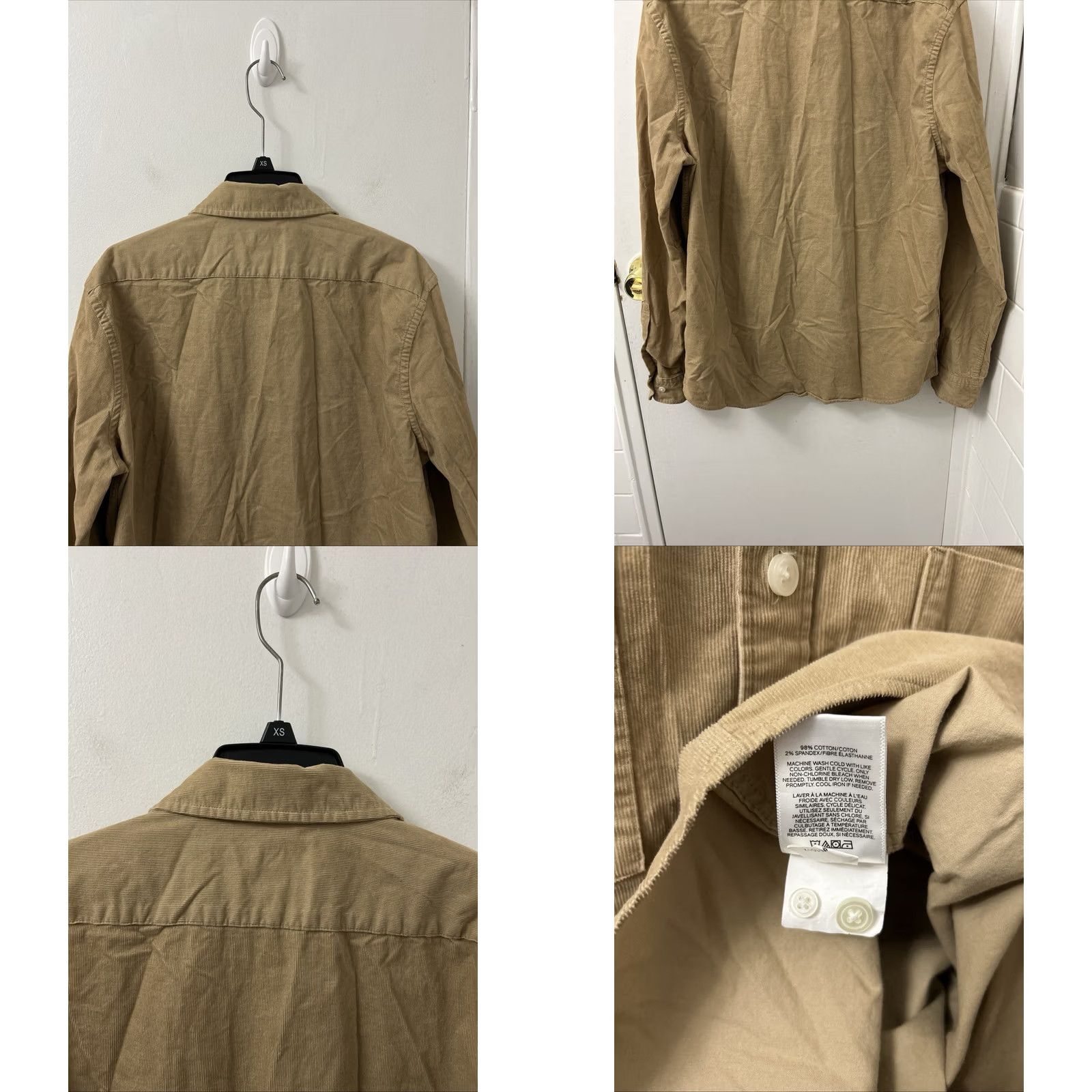Express Express Corduroy Shirt Mens Size M Brown Tan Button Down Long Sleeve Size US M / EU 48-50 / 2 - 8 Thumbnail