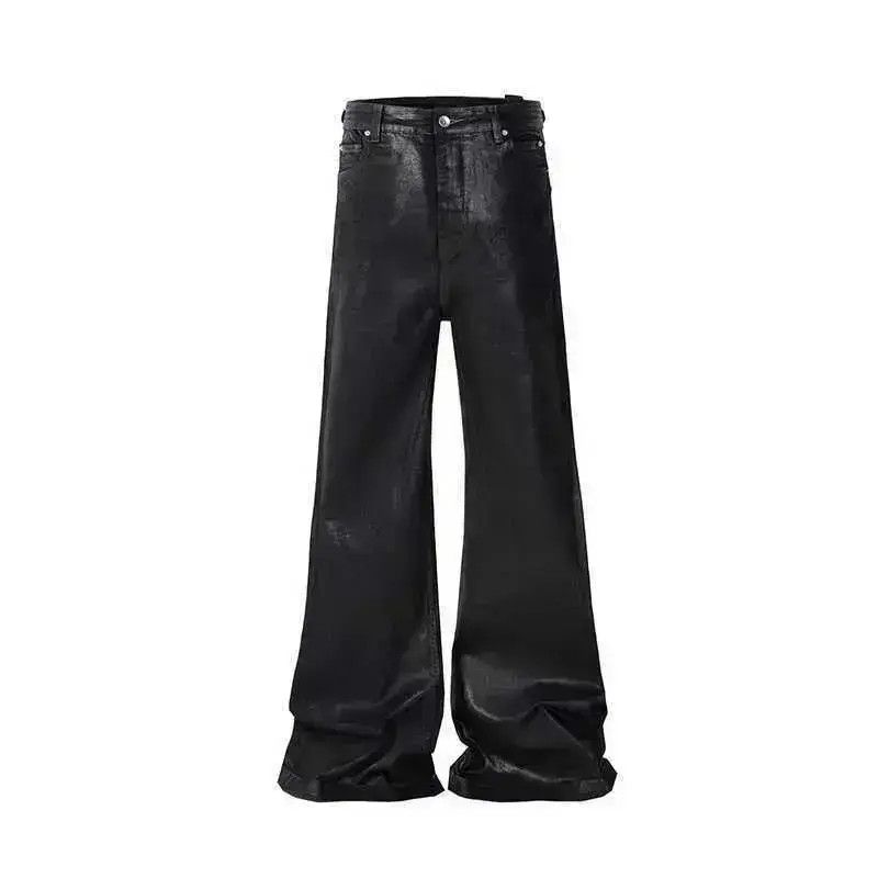 Japanese Brand Street Vintage Rock Brushed Wax Coated Micro Flare Y2K Jeans Size US 32 / EU 48 - 6 Thumbnail