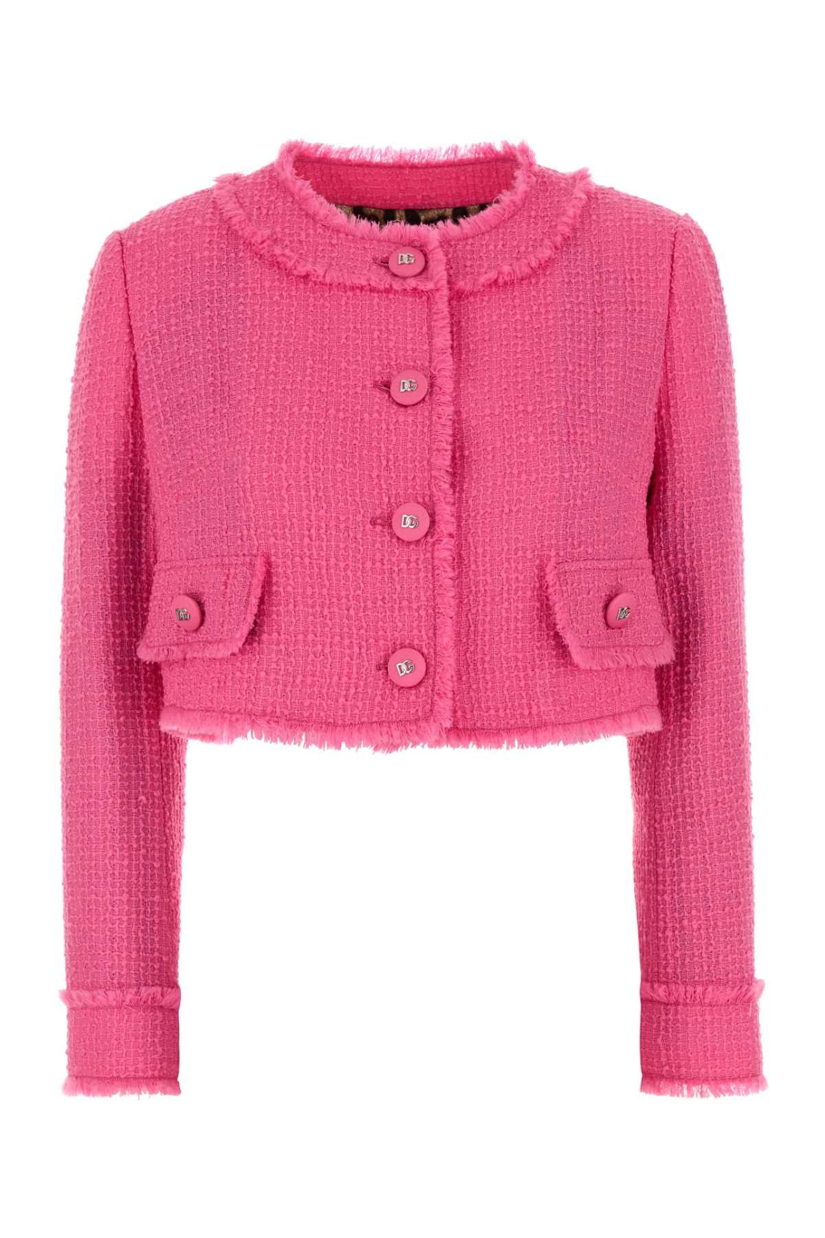ジャケット Dolce & Gabbana Fuchsia Tweed Blazer Dolce & Gabbana Fuchsia Tweed Blazer | Grailed