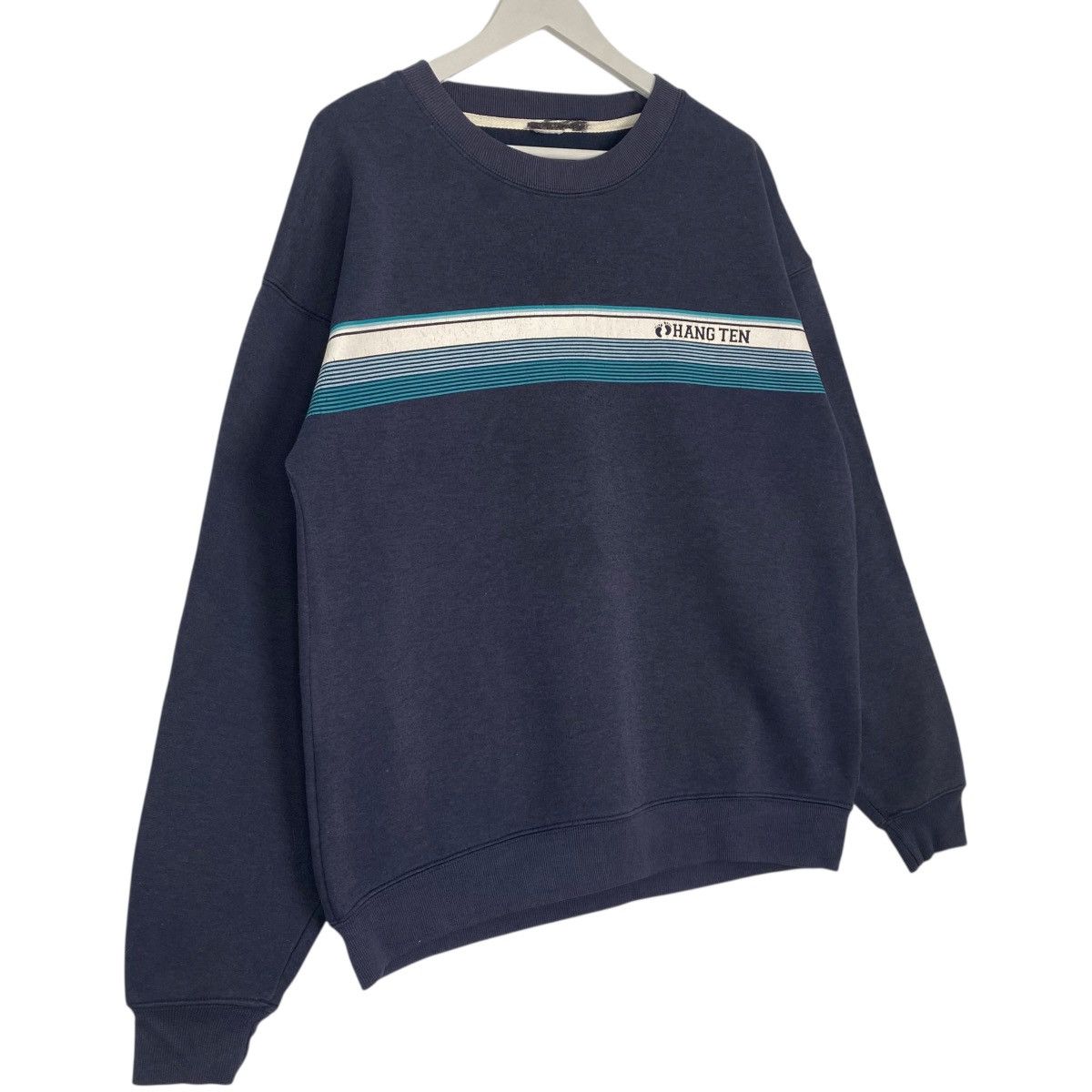 Vintage Vintage Hang Ten Surf Sweatshirt Crewneck Blue Size L Size US L / EU 52-54 / 3 - 3 Thumbnail