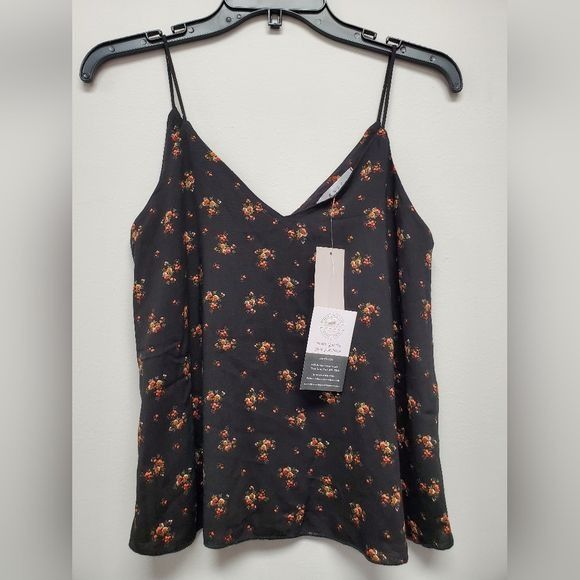Other Gaze Black Flower Print Tank Top XS Size XS / US 0-2 / IT 36-38 - 1 Thumbnail