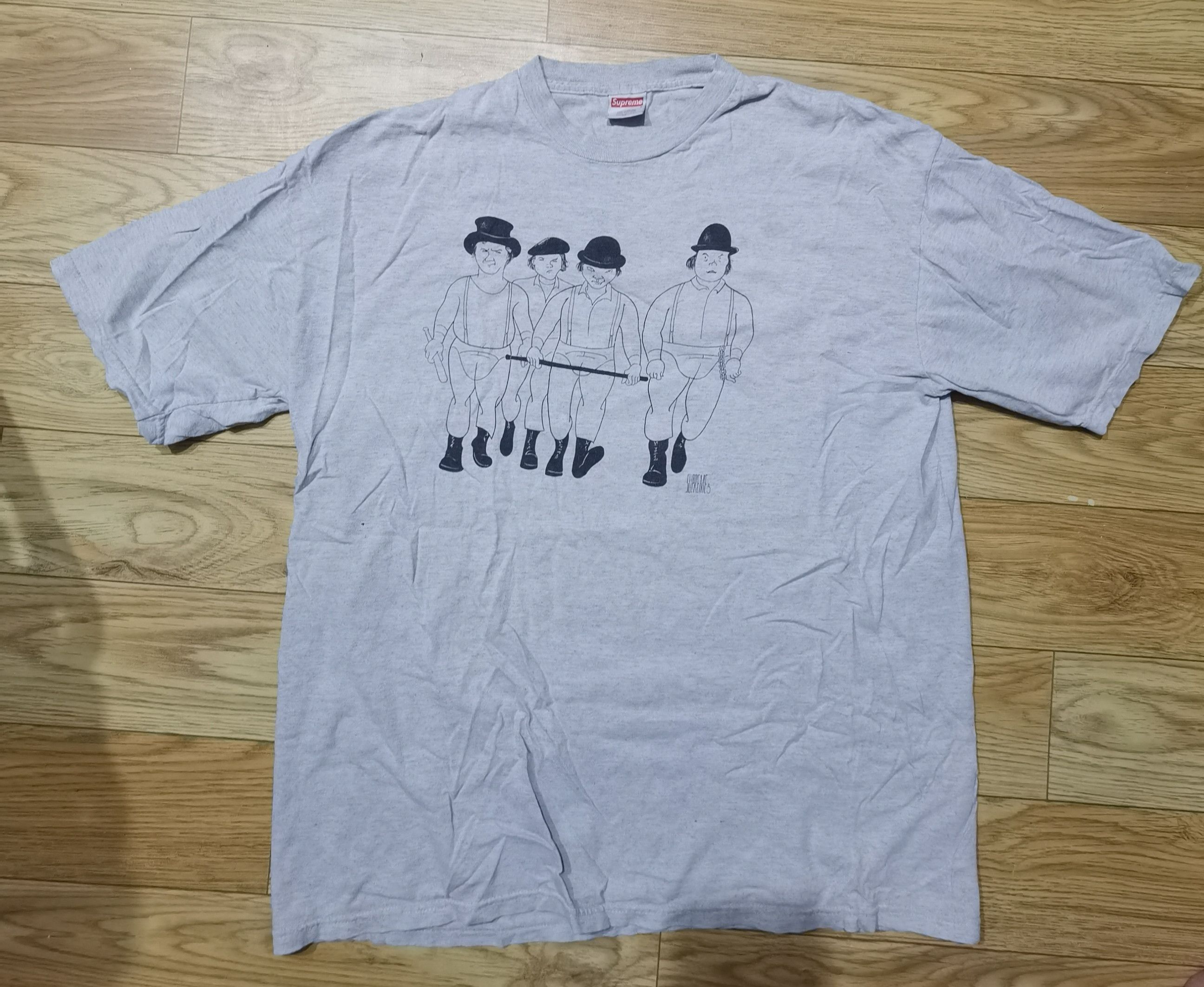 image of Vintage Supreme Clockwork Orange 2003S Collection Tee in Grey, Men's (Size XL)