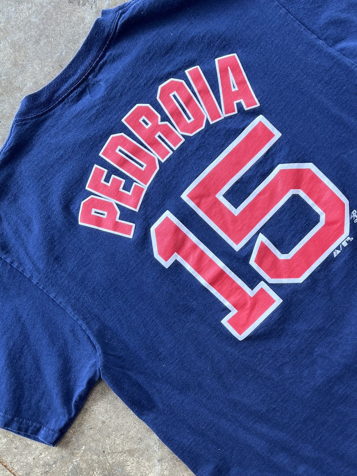 Boston Red Sox Dustin Pedroia 15 Tee Large