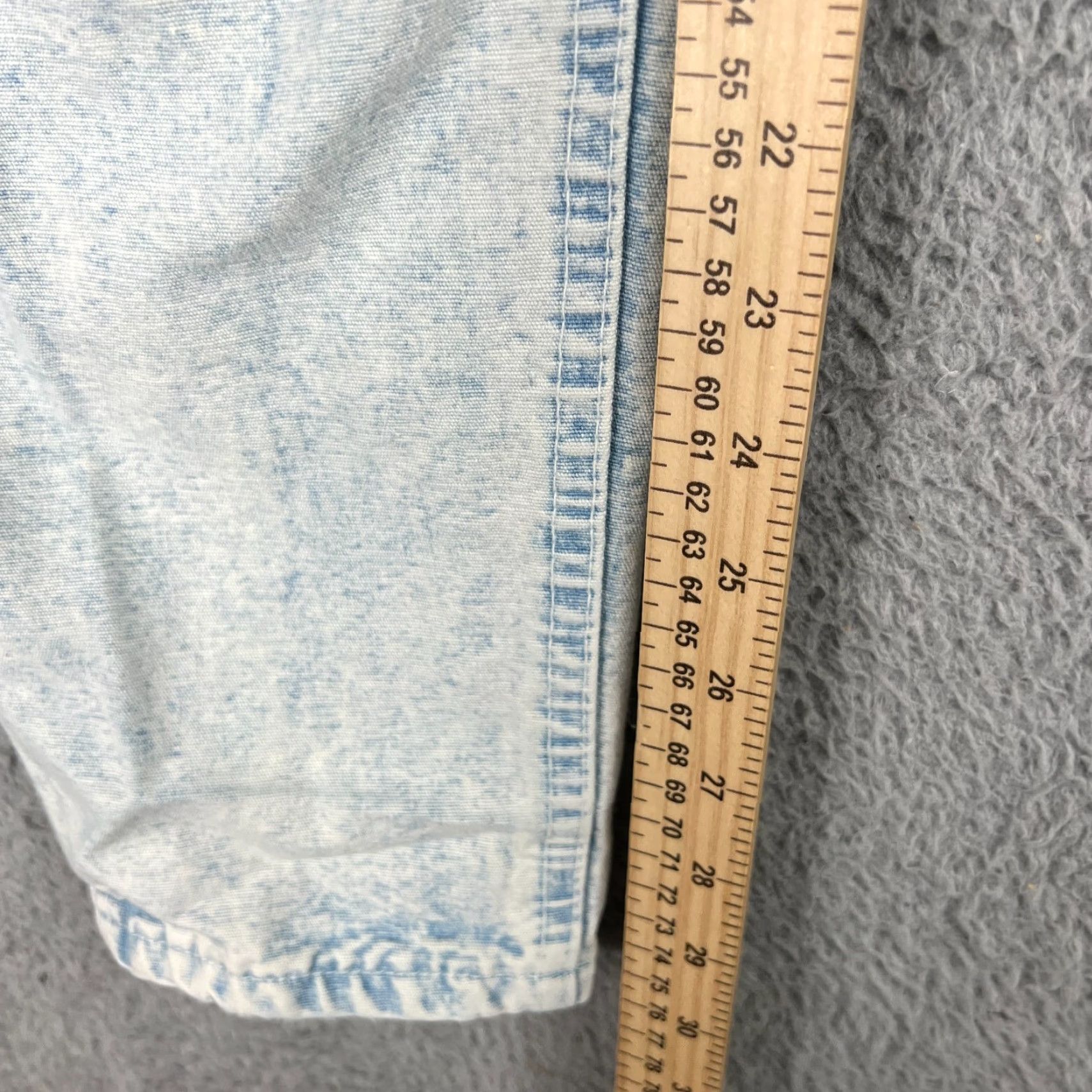 Lee VINTAGE Lee Jeans Juniors 9 Medium Blue Acid Wash High Rise 80s Tapered Denim Women Size 30" / US 8 / IT 44 - 6 Thumbnail