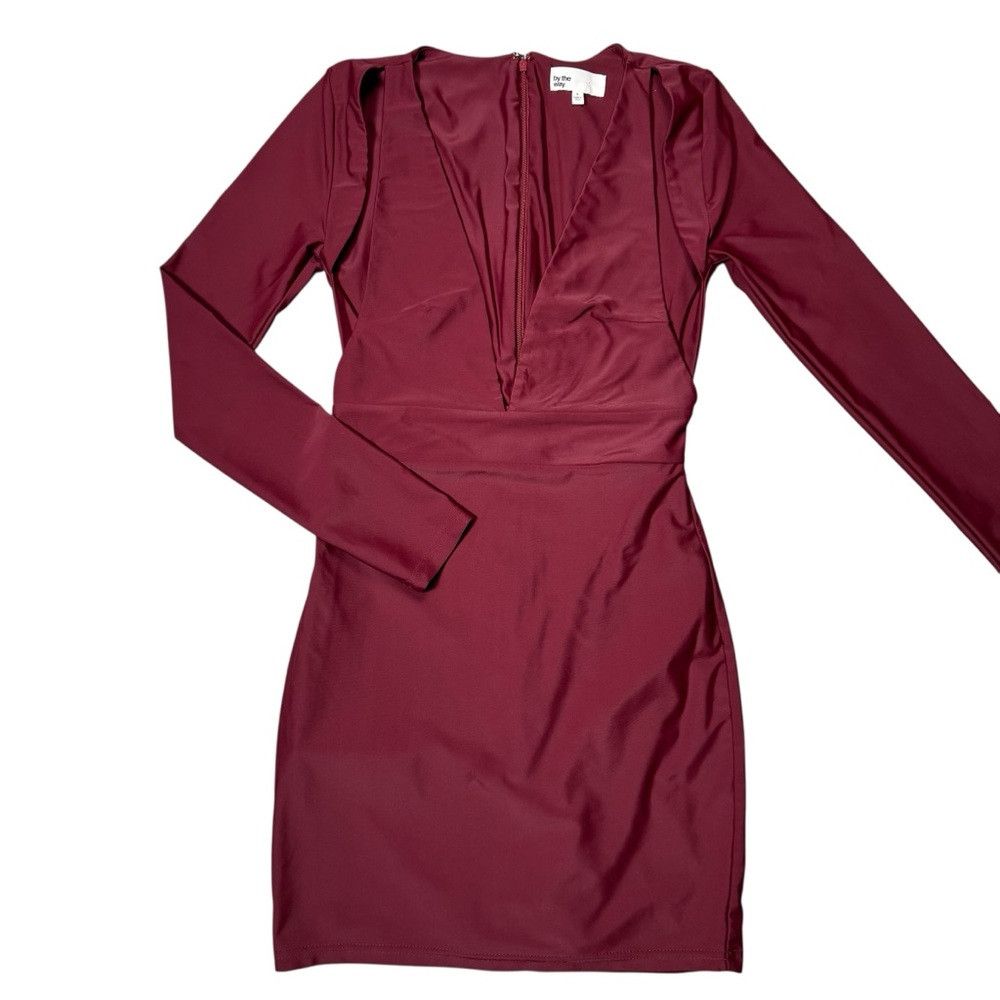 Other By The Way. Cut Out Long Sleeve Wine Mini Dress Size S Size S / US 4 / IT 40 - 4 Thumbnail