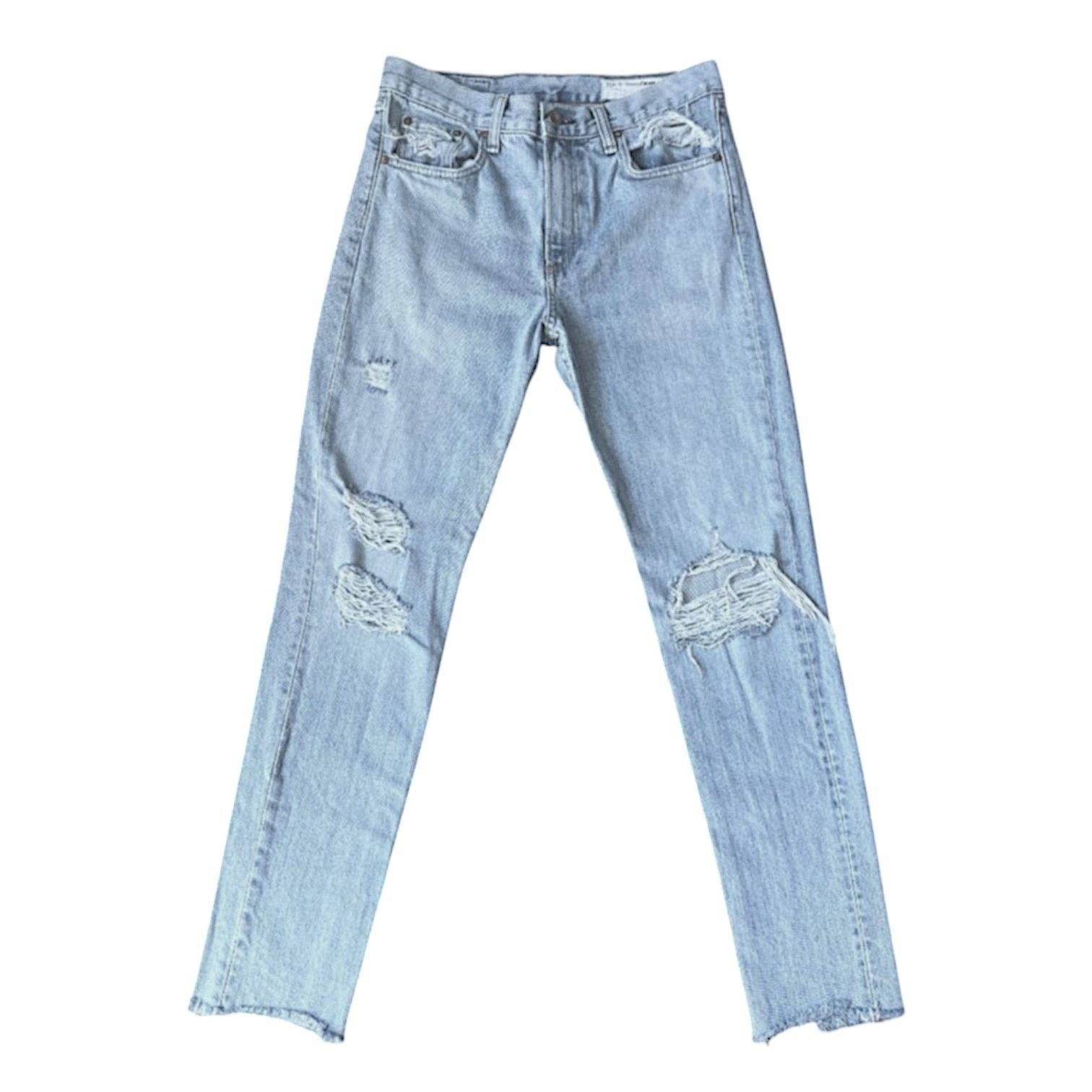 Rag & Bone Rag & Bone Distressed High Rise Jeans - Size 26 Size 26" / US 2 / IT 38 - 1 Thumbnail