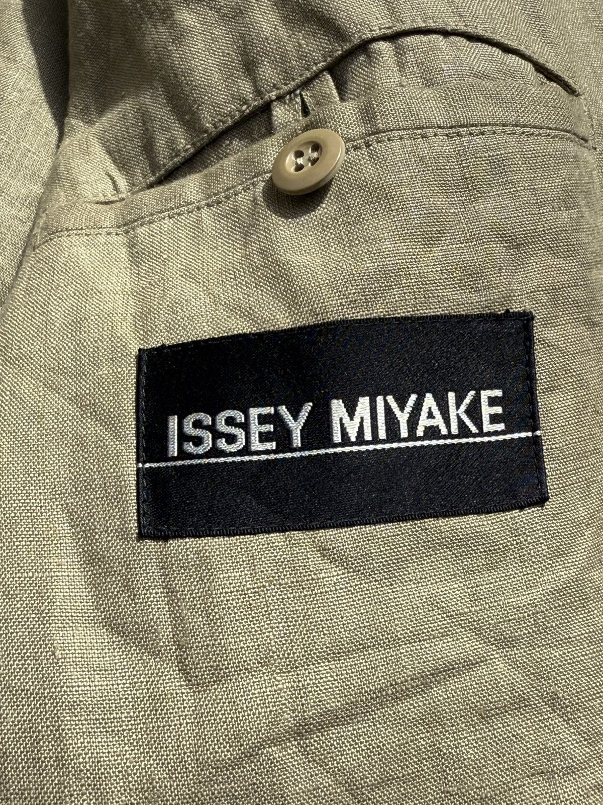 Issey Miyake Issey Miyake Tailored Linen Laurel Green Blazer Jacket Size 38R - 8 Thumbnail