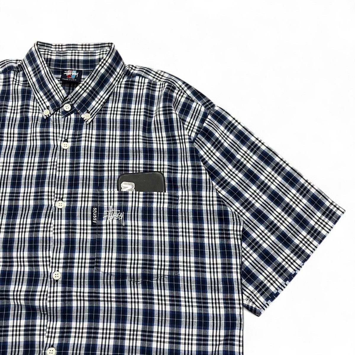 Stussy Stussy Plaid Shirt Logo Pocket Size US L / EU 52-54 / 3 - 2 Thumbnail