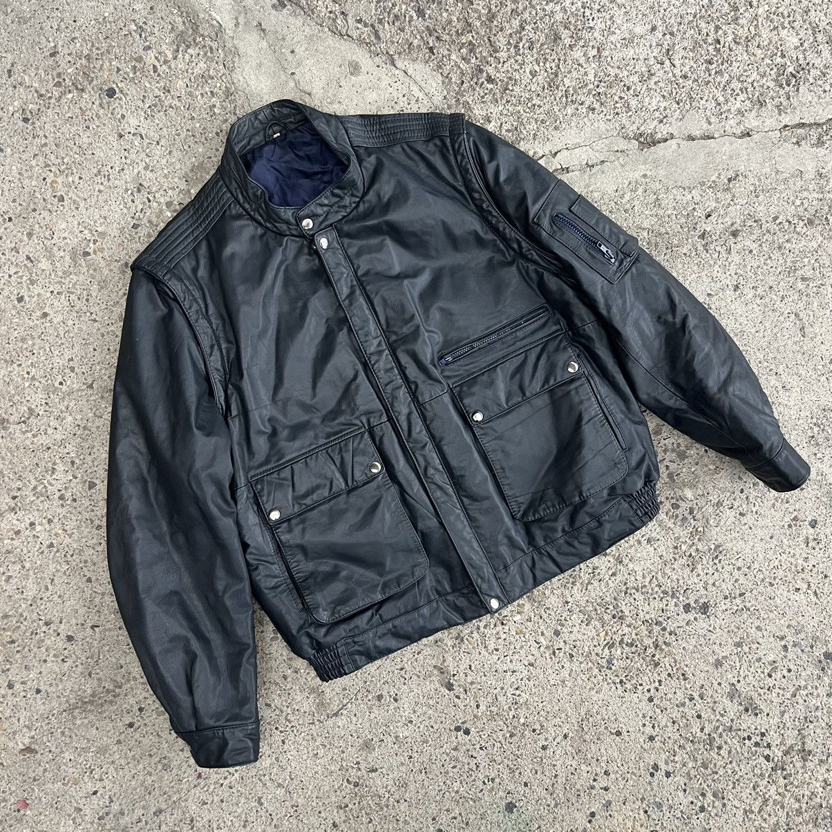 Leather × Vintage Vintage Genuine Real Leather Jacket High Quality Rock Punk Size US XL / EU 56 / 4 - 2 Thumbnail