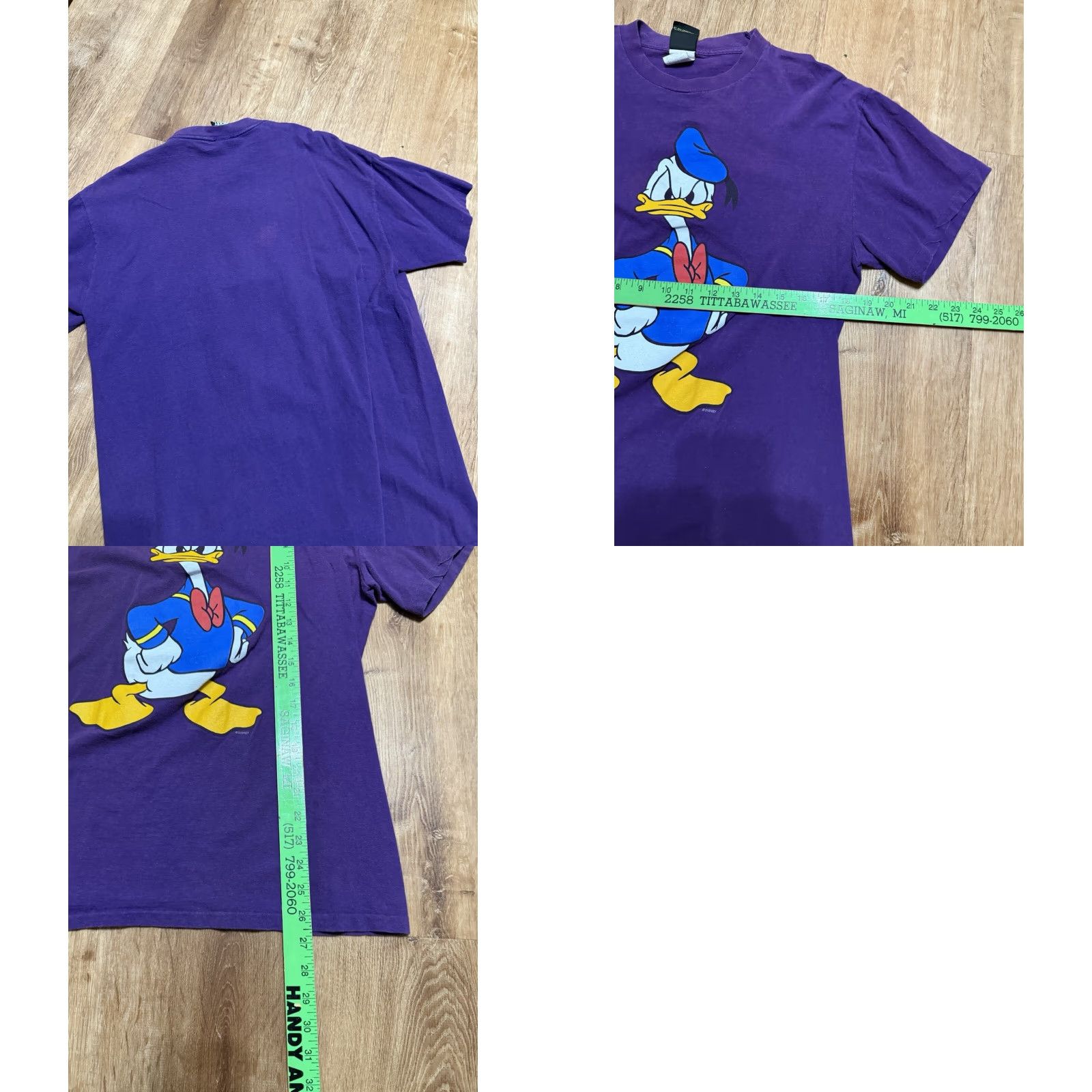 Mickey Unlimited VINTAGE Mickey Unlimited Donald Duck Single Stitch Tshirt Purple Mens Large 90s Cartoon USA Mens Size US L / EU 52-54 / 3 - 8 Thumbnail