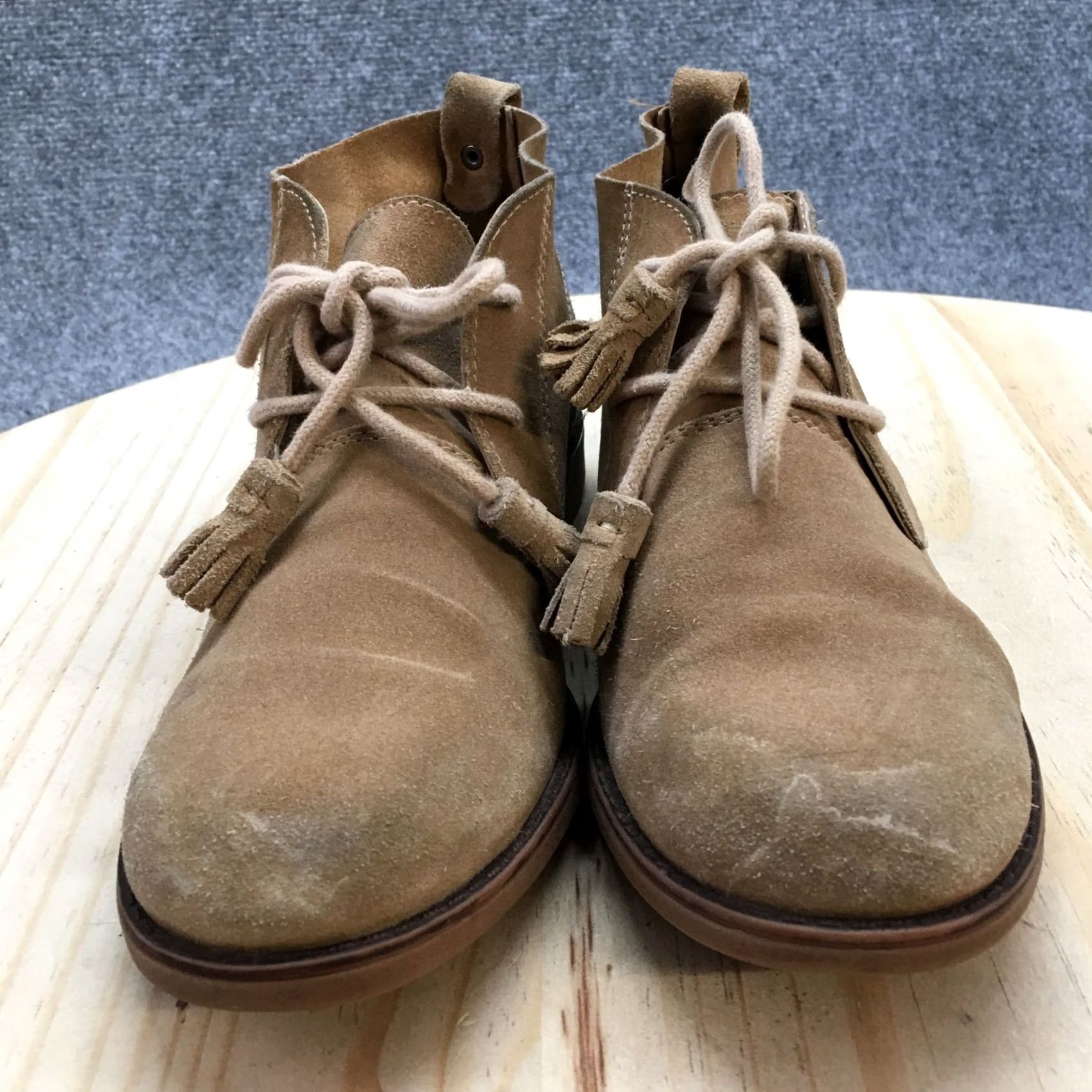 Hush Puppies Hush Puppies Moyen Tassels Ankle Boots Womens 6.5 Brown Leather Lace Up Casual Bootie Size US 7 / IT 37 - 6 Thumbnail