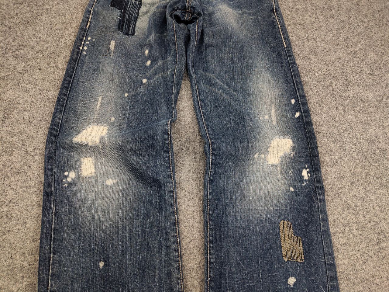 Japanese Brand VTG Y2K Japan Kick Distressed Faded Stretch Thunder Jeans Size US 34 / EU 50 - 9 Thumbnail