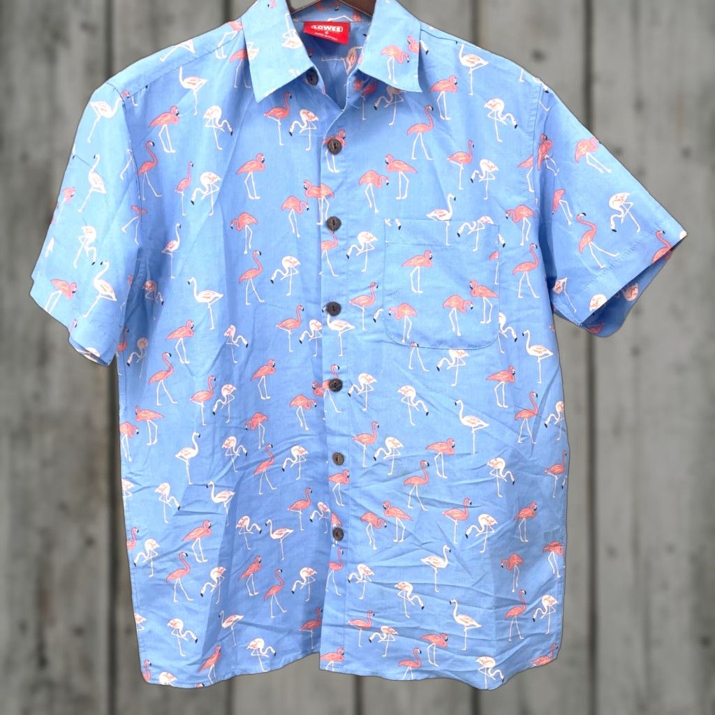Vintage Lowes Hawaiian Camp Shirt Men S Button Down Flamingo Aop Preppy Vacation Dad Size US S / EU 44-46 / 1 - 1 Thumbnail