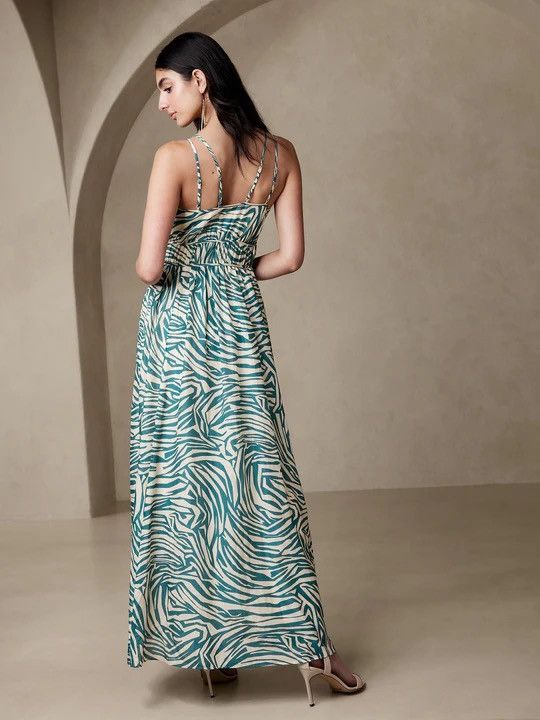 chinese dress ladies KAITI Silk/Cotton Maxi Dress in Bermuda Sea  Christina's Luxuries