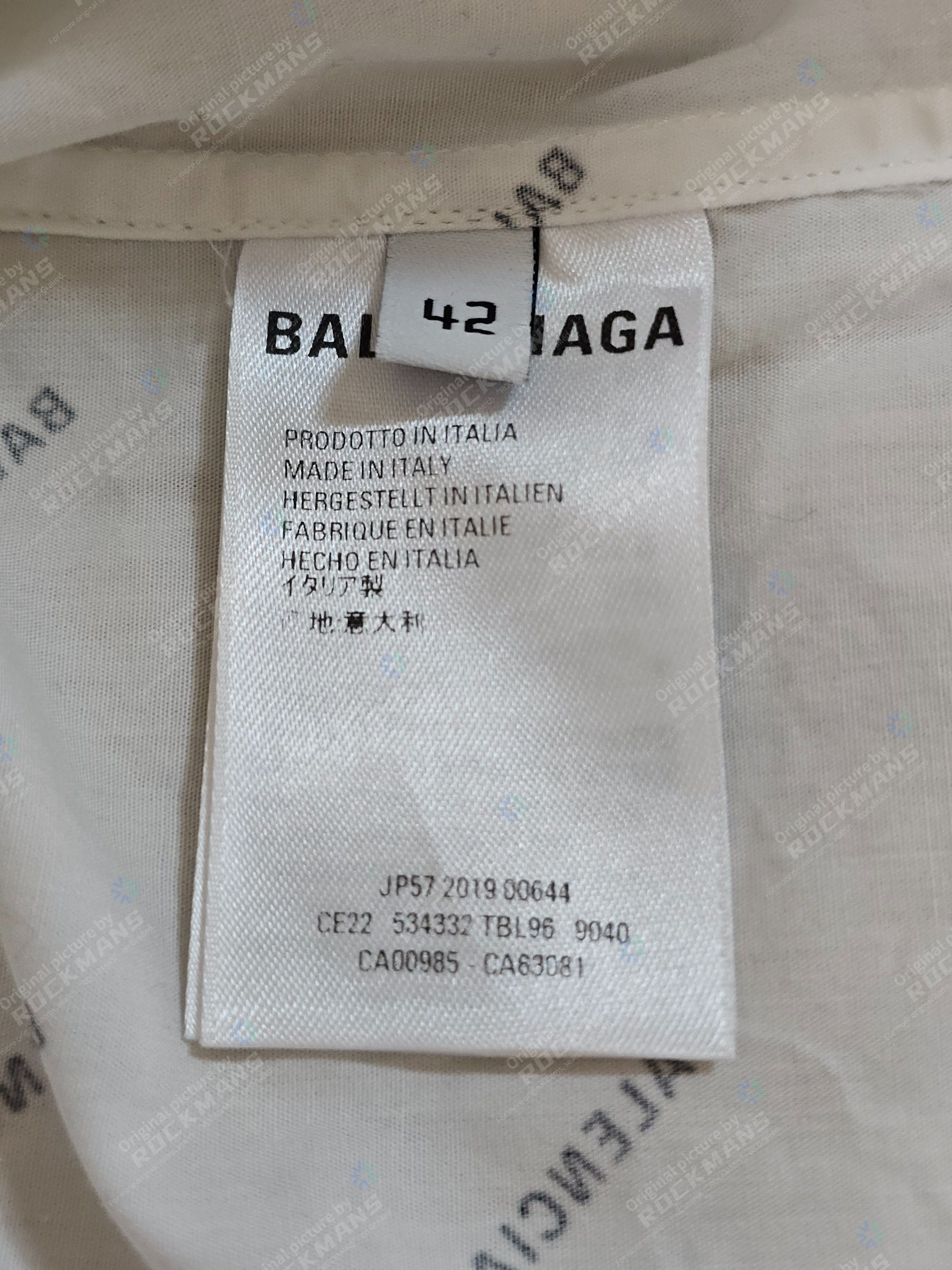 Balenciaga Balenciaga All-Over Logo Short-Sleeve Shirt in White Size 42 Size US XL / EU 56 / 4 - 7 Thumbnail