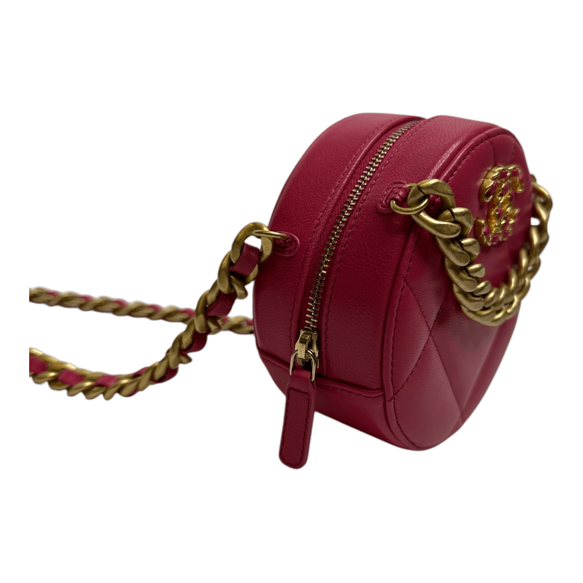 Chanel Chanel Pink Lambskin 19 Round Clutch With Chain Size ONE SIZE - 4 Thumbnail