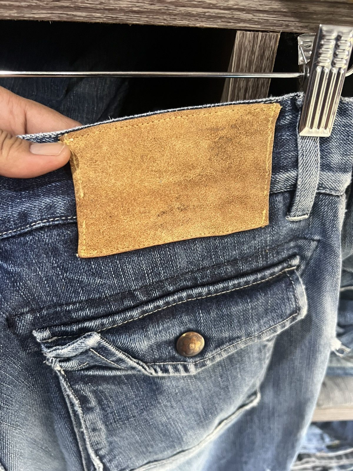 Japanese Brand 🔥Rare Gemstone Kapital Style Distressed Denim Size US 34 / EU 50 - 15 Thumbnail