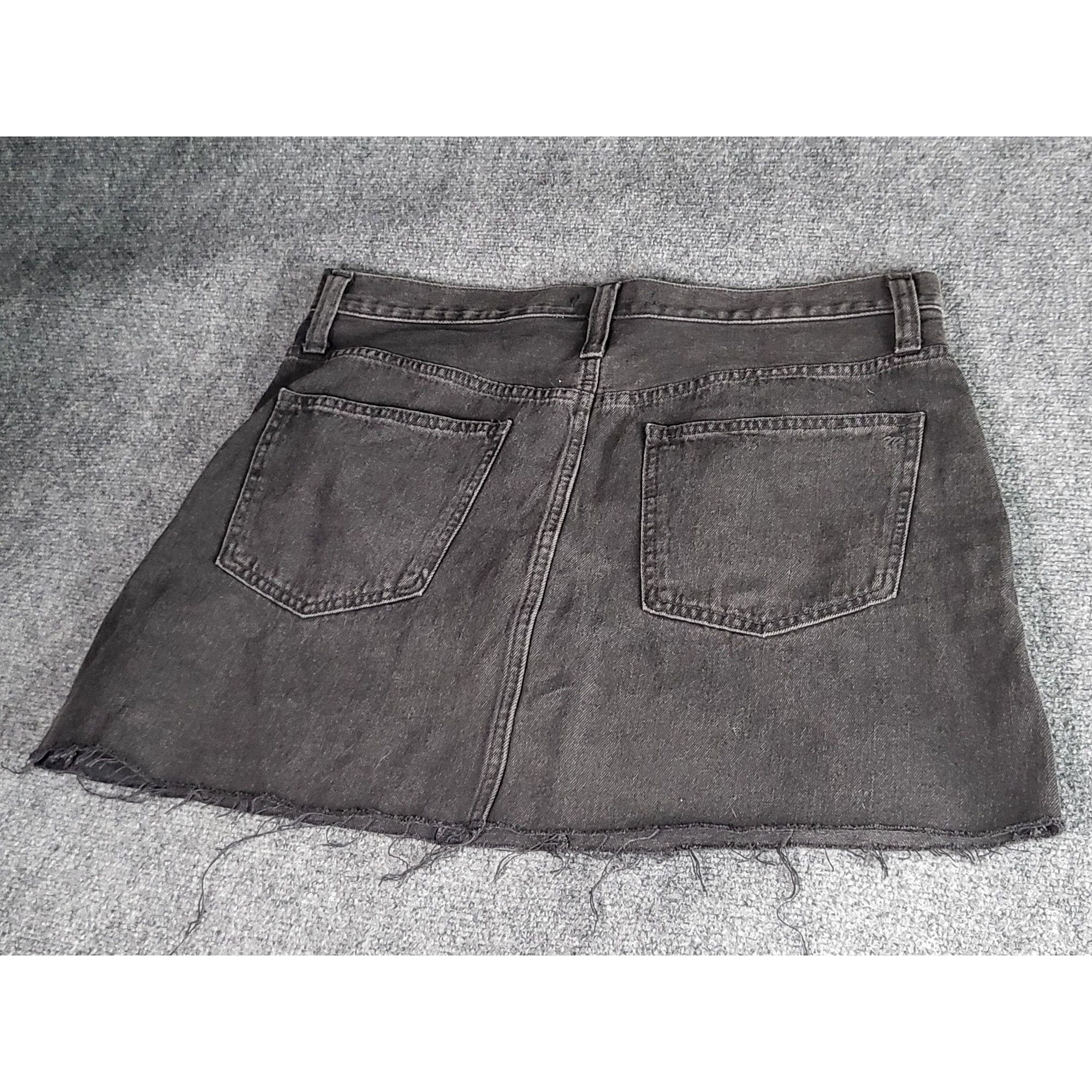 Madewell Madewell Rigid Denim A-Line Button Fly Skirt Women Sz 31 Cha Size 31" - 2 Thumbnail