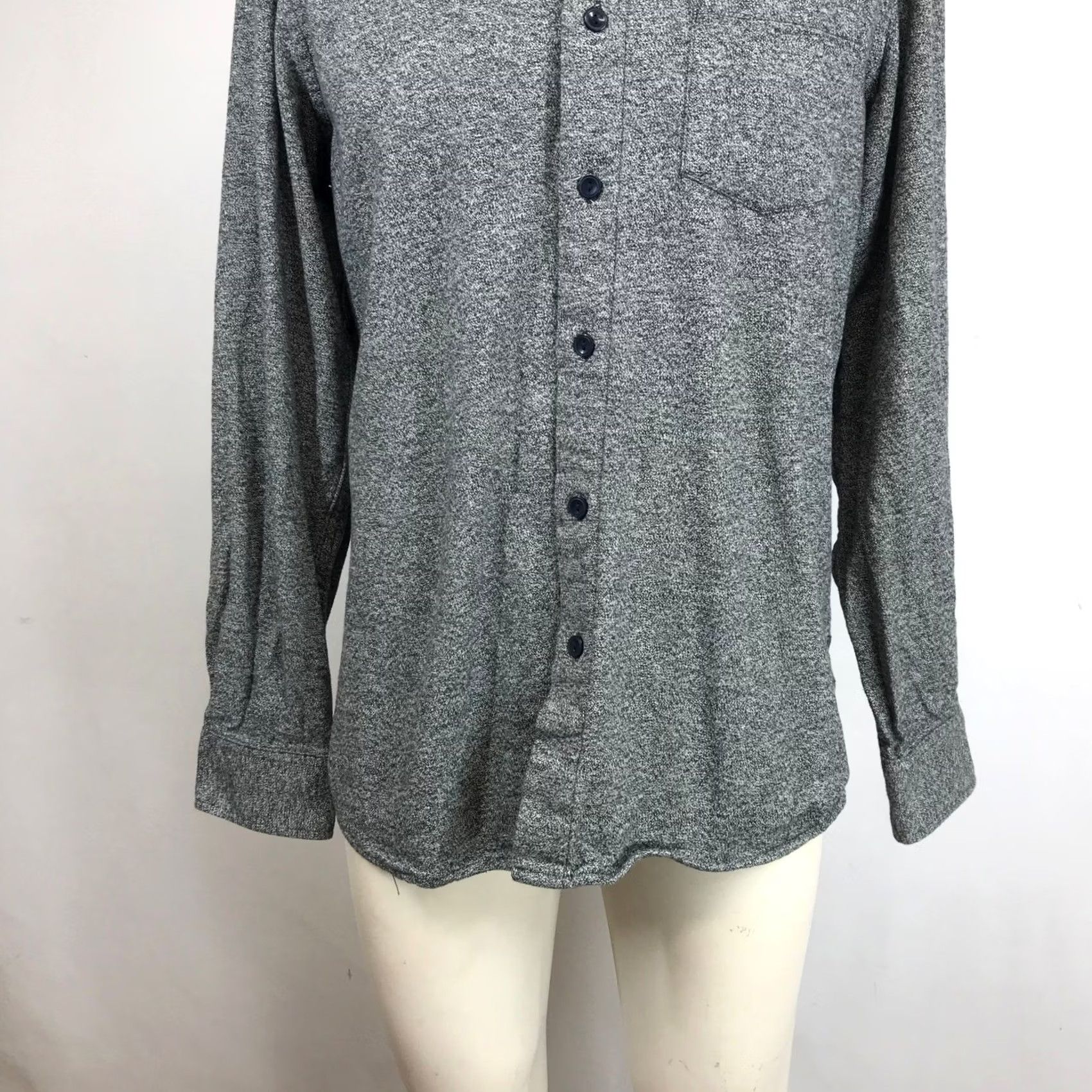 Grayers Grayers Heritage Flannels Button-Down Shirt Mens M Grey Salt and Pepper Cotton Button-Up Shirt Size US M / EU 48-50 / 2 - 3 Thumbnail