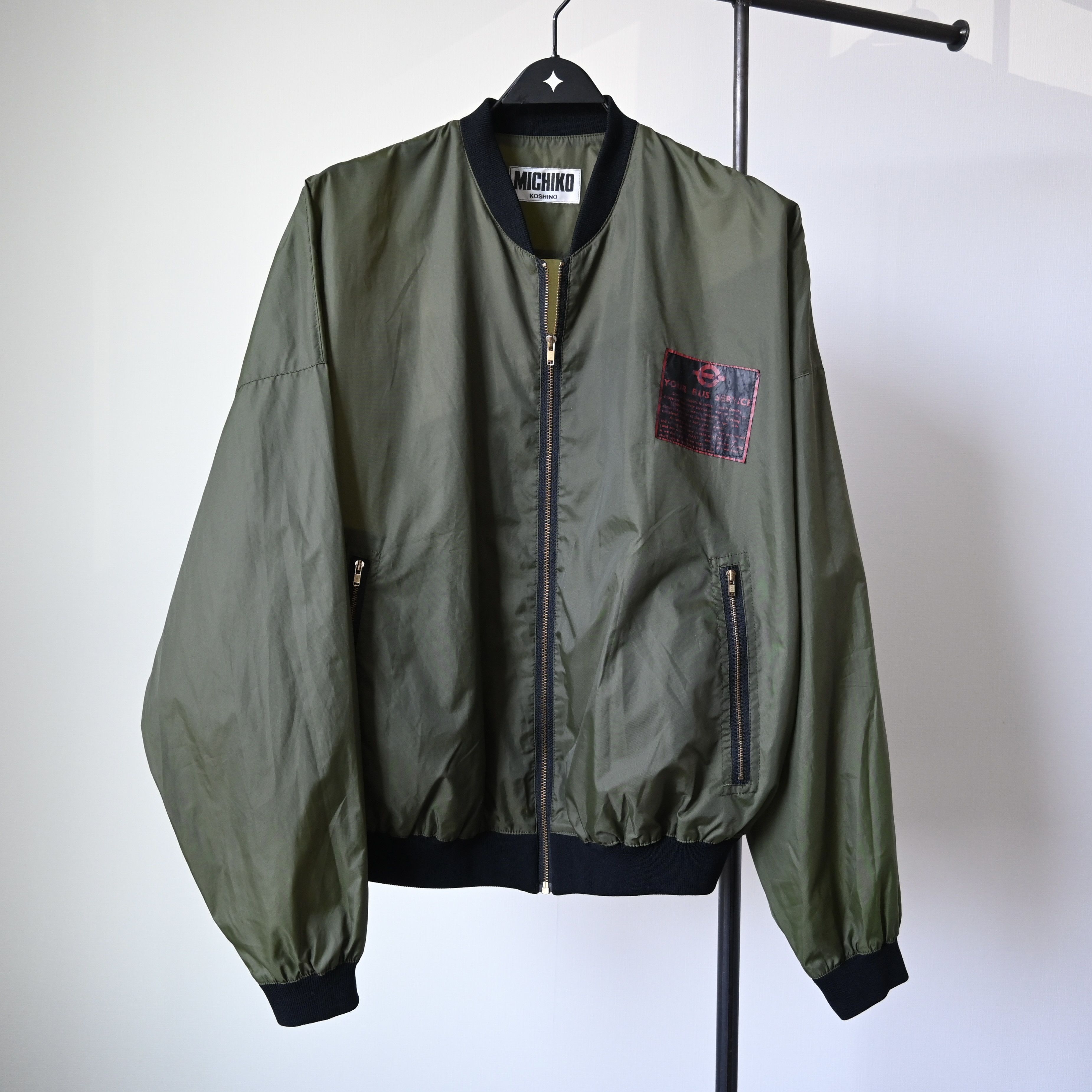 Michiko Koshino London VTG, MICHIKO LONDON Bus Service bomber jacket, olive green Size US L / EU 52-54 / 3 - 3 Thumbnail