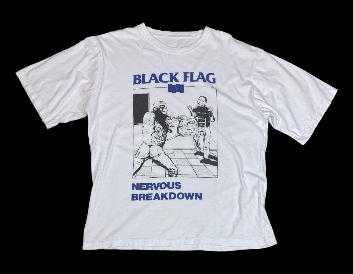 Band Tees Vintage Distressed Black Flag “nervous breakdown’ Size US XL / EU 56 / 4 - 1 Thumbnail