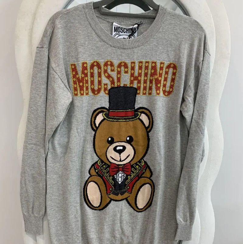 Moschino Moschino Gray Wool Blend Dress for Women 0089 Size XXS / US 00 / IT 34 - 1 Thumbnail