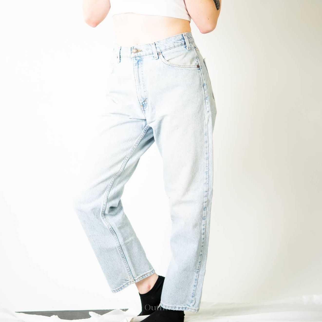 Levi's True Vintage 90s Levi 550s Faded Distressed Stonewash Jeans Size 34" / US 12 / IT 48 - 2 Thumbnail