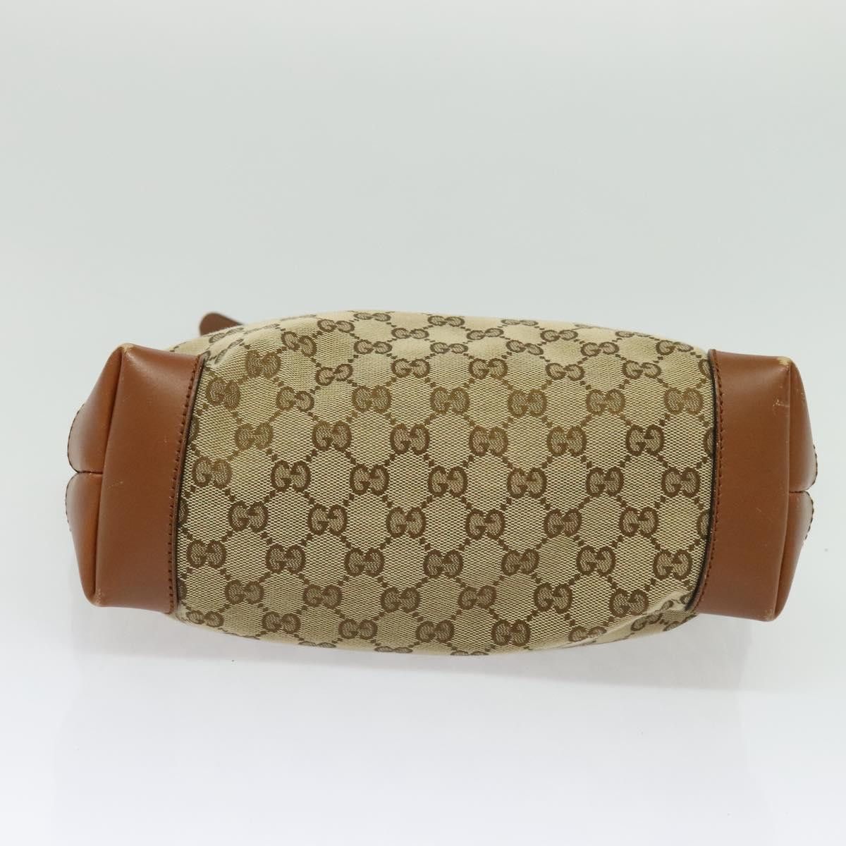 Gucci GUCCI GG Canvas Web Sherry Line Shoulder Bag Beige Gold Size ONE SIZE - 9 Thumbnail
