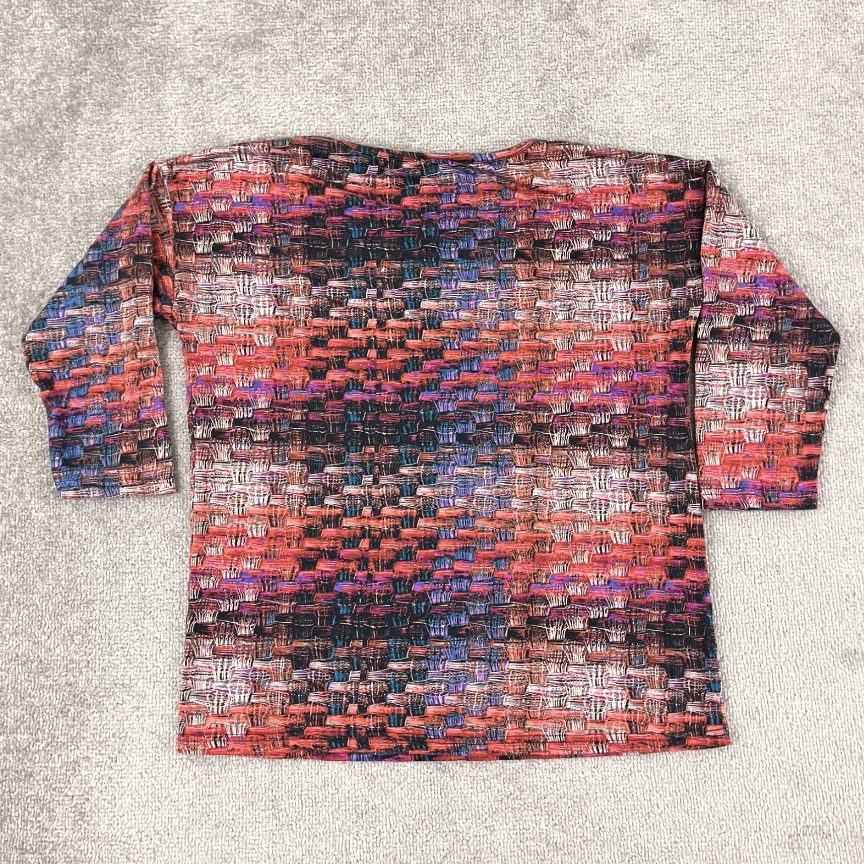 Asket Parsley & Sage Blouse Top Womens Small Abstract Art to Wear Woven Basket Shirt Size S / US 4 / IT 40 - 7 Thumbnail