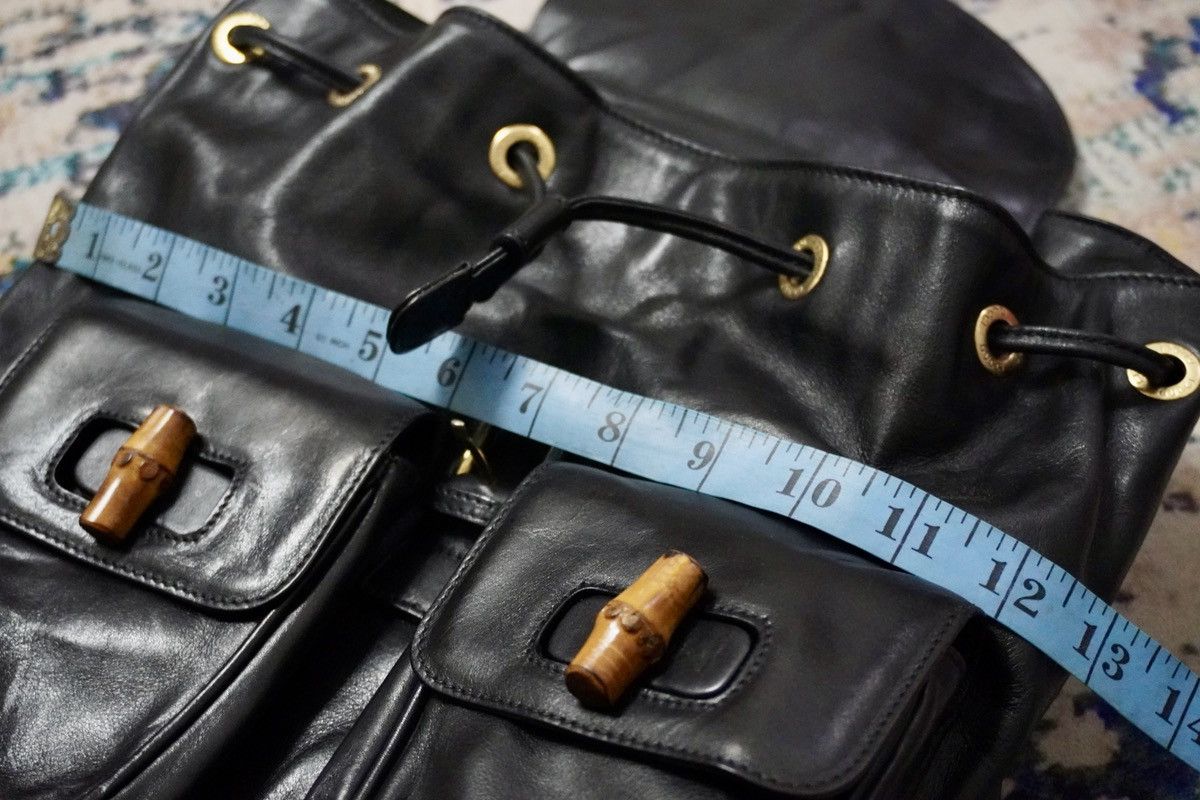 Gucci × Vintage Vtg Gucci bamboo bagpack in great condition Size ONE SIZE - 24 Thumbnail