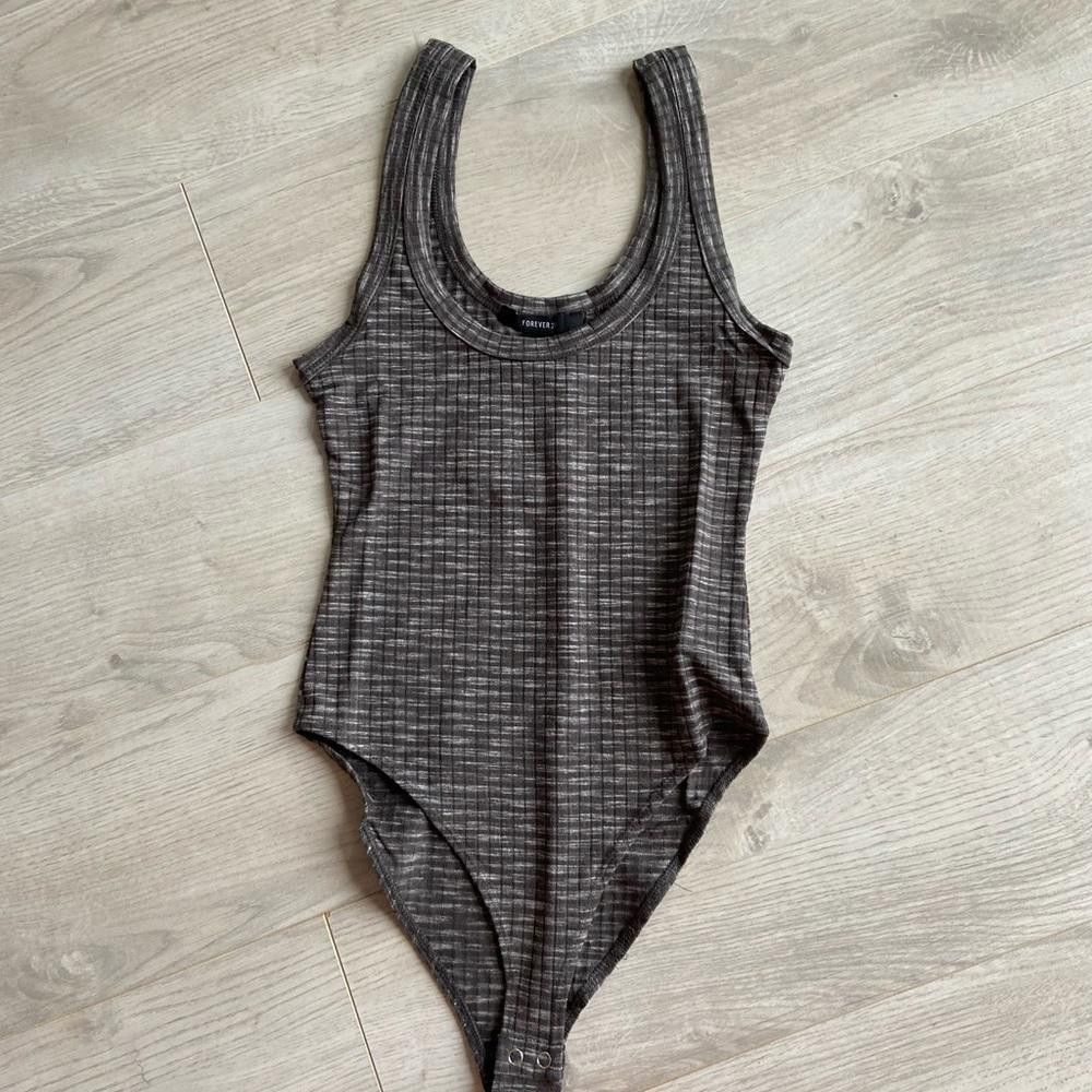 Designer Stylish Black Ribbed Bodysuit for Women Size S / US 4 / IT 40 - 1 Thumbnail