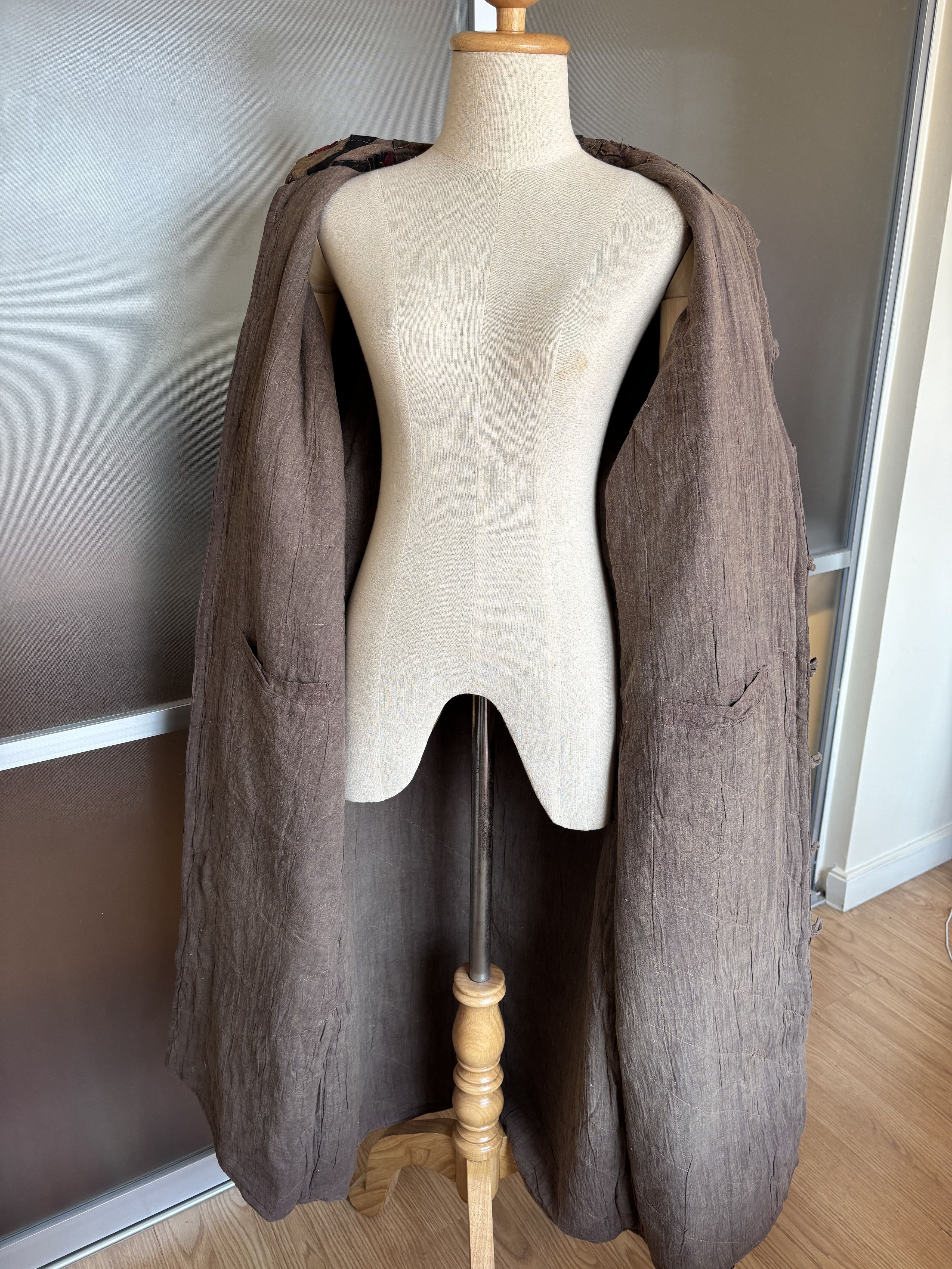 Handmade Vintage Indian Patchwork Handmade Long Winter Women Dress Size S / US 4 / IT 40 - 14 Thumbnail