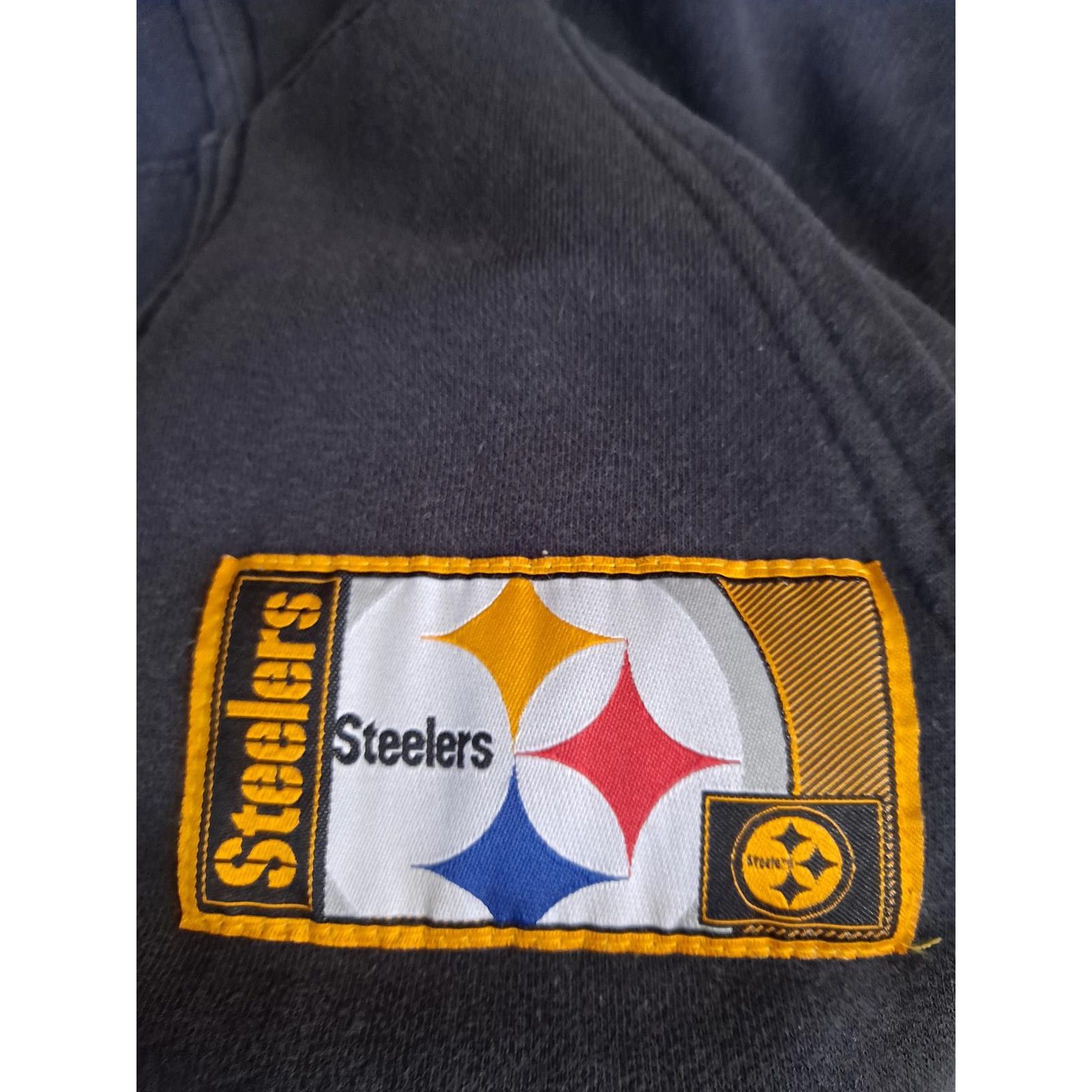 Majestic Majestic Black Pittsburgh Steelers Full Zip Hooded Sweatshir Size US M / EU 48-50 / 2 - 3 Thumbnail