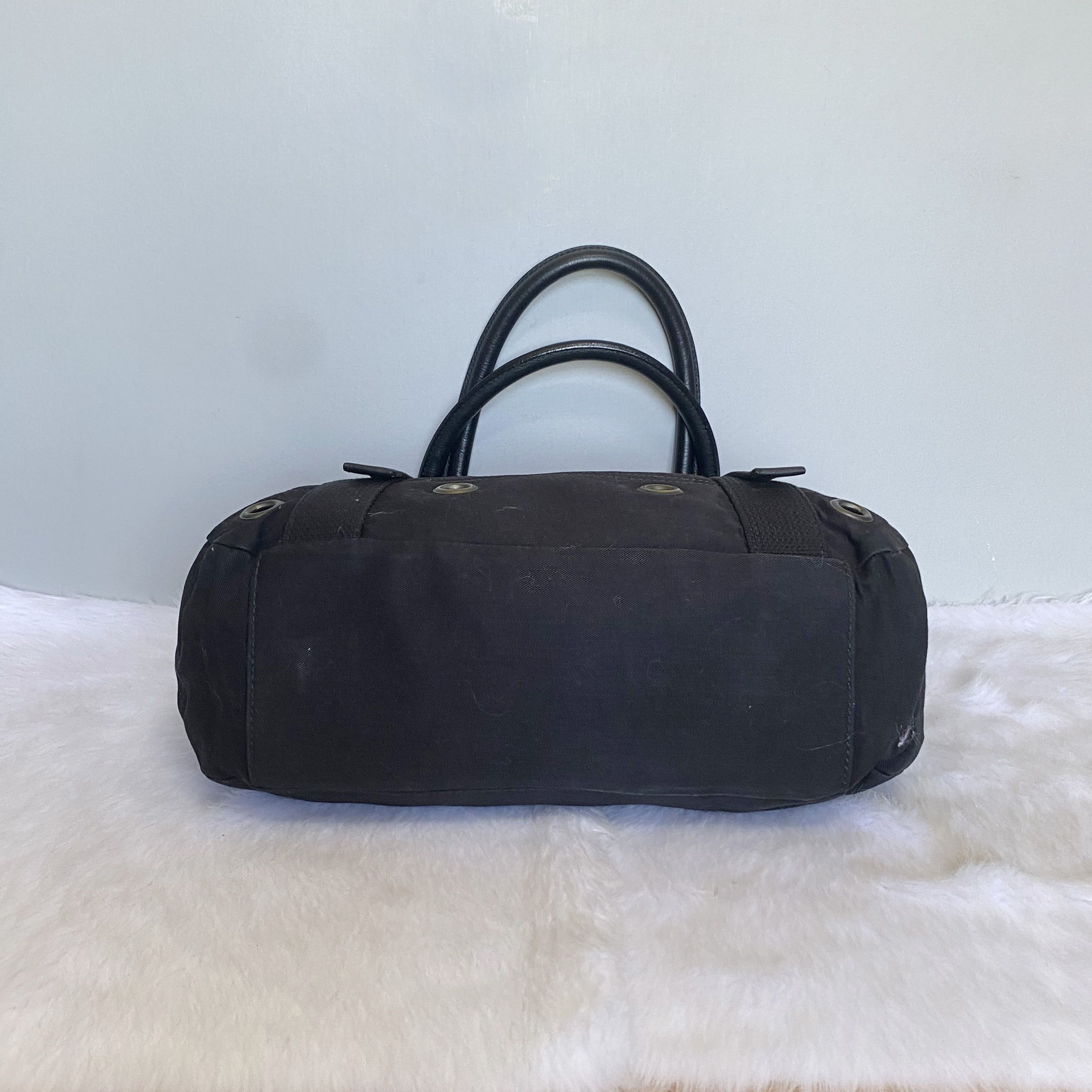 Burberry Blue Label Black Canvas Leather Tote Bag Size ONE SIZE - 5 Thumbnail