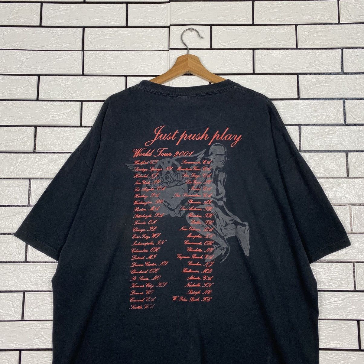 Band Tees 📌Vintage 90's Band Tees Aerosmith Big Logo Short Sleeve Size US XXL / EU 58 / 5 - 10 Thumbnail