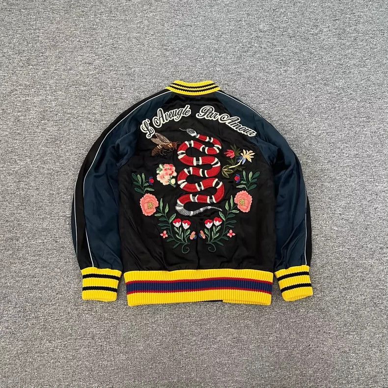 Gucci Gucci Embroidered Baseball Jacket-2507 Size US M / EU 48-50 / 2 - 8 Thumbnail