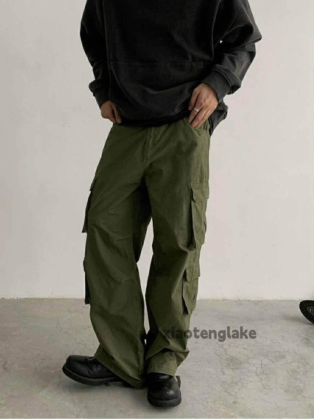 Designer × Japanese Brand × Vintage washed faded cleanfit loose baggy double cargo pants Size US 34 / EU 50 - 1 Thumbnail