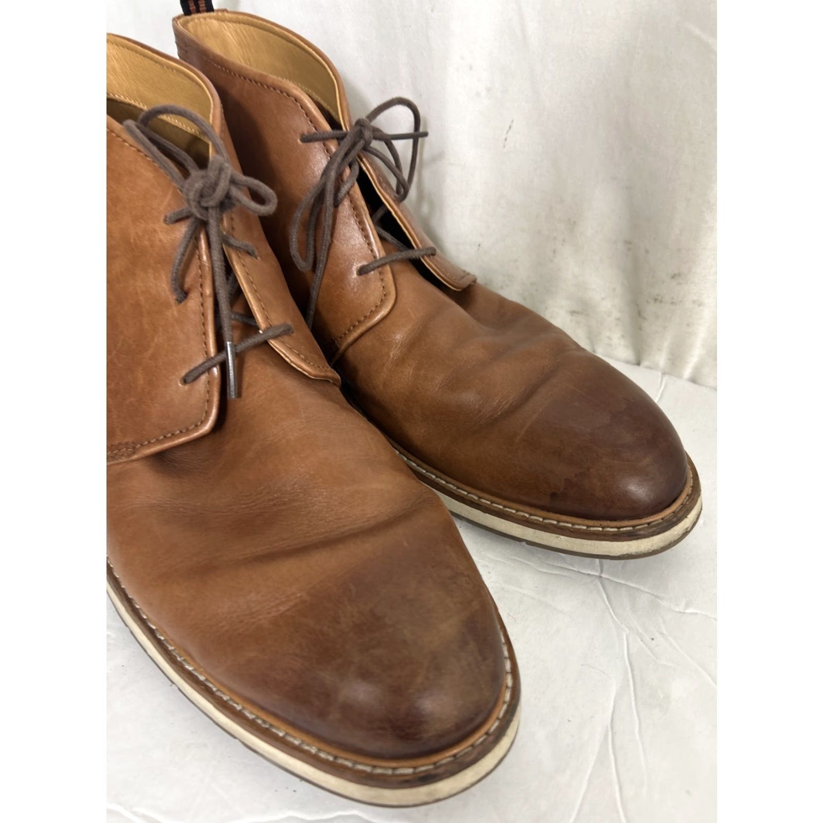 Cole Haan Cole Haan Grand Lace Up Chukka Boot Brown Leather Mens 11.5 M C33460 Size US 12 / EU 45 - 2 Thumbnail