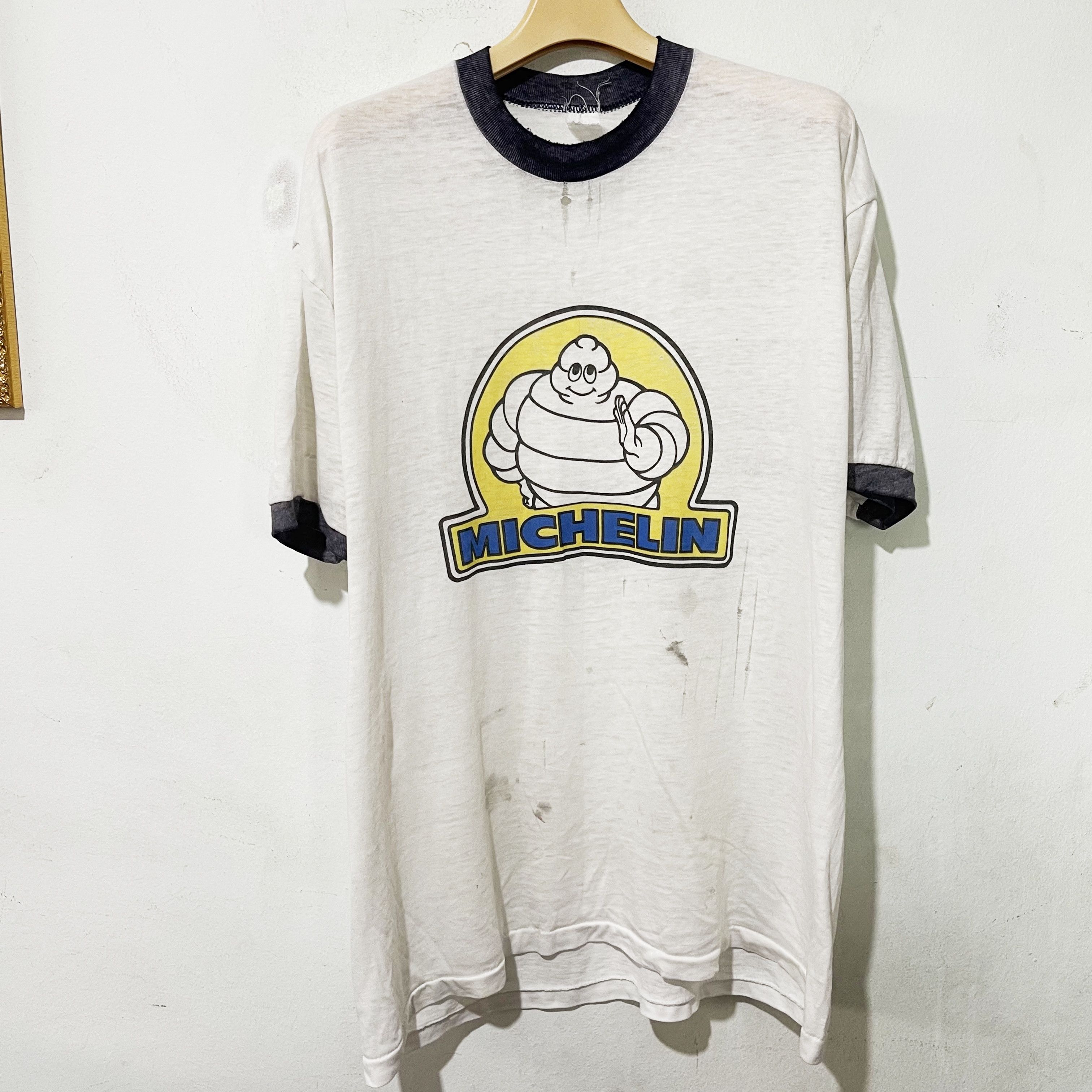 Vintage Vintage 70s Michelin Man Ringer Tee Size US XL / EU 56 / 4 - 1 Thumbnail