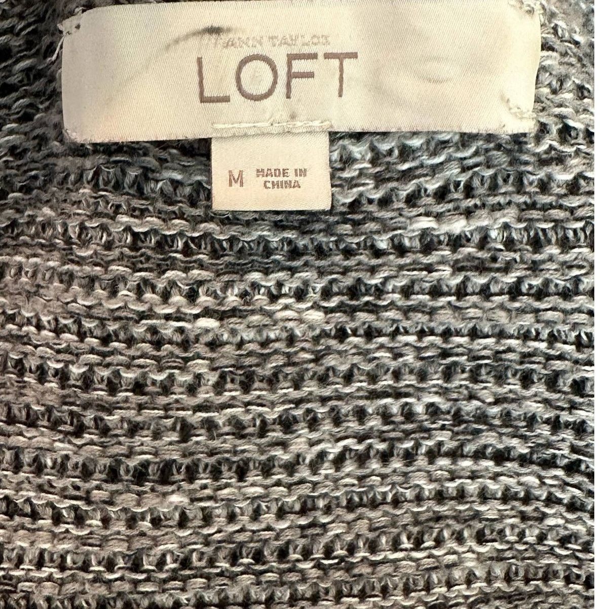 Loft LOFT gray long sleeves cotton sweater size M Size M / US 6-8 / IT 42-44 - 3 Thumbnail