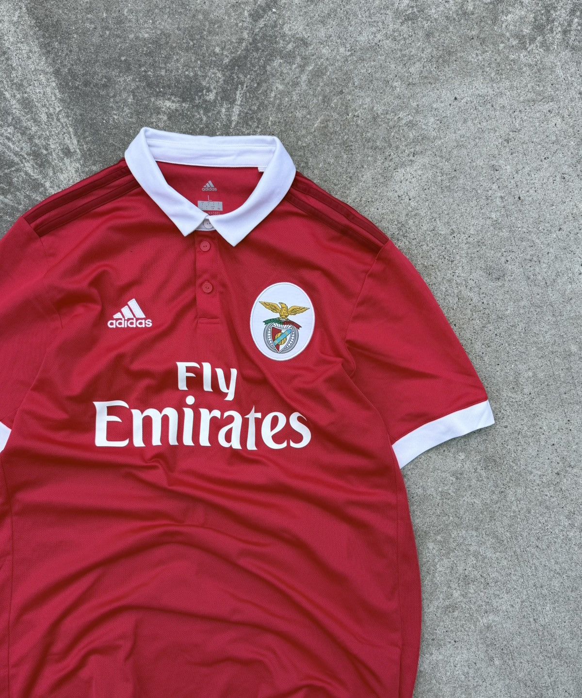 Adidas Vintage Adidas FC Benfica soccer streetwear football t-shirt Size US L / EU 52-54 / 3 - 4 Thumbnail