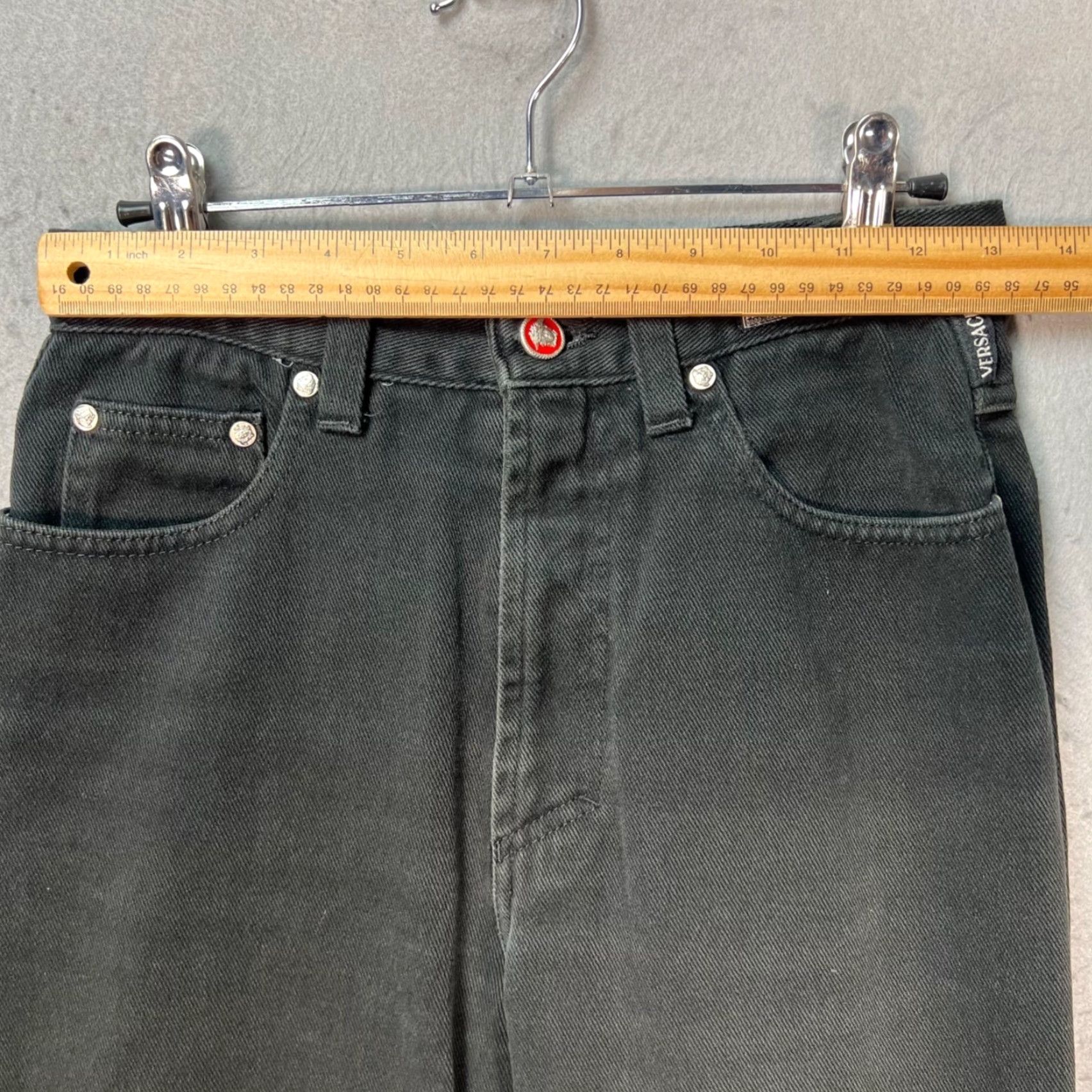 Versace Jeans Couture VINTAGE Versace Jeans Couture Womens 44 Black High-Waisted Denim Jeans Size 30" / US 8 / IT 44 - 5 Thumbnail