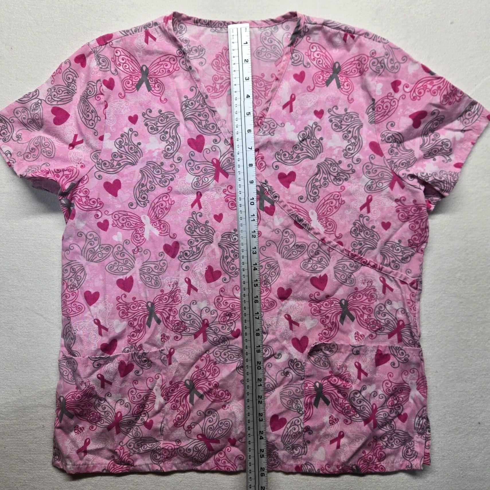 Vintage VINTAGE Just Be Scrub Shirt Women 1X Pink Breast Cancer Awareness Short Sleeve Womens Size XL / US 12-14 / IT 48-50 - 5 Thumbnail