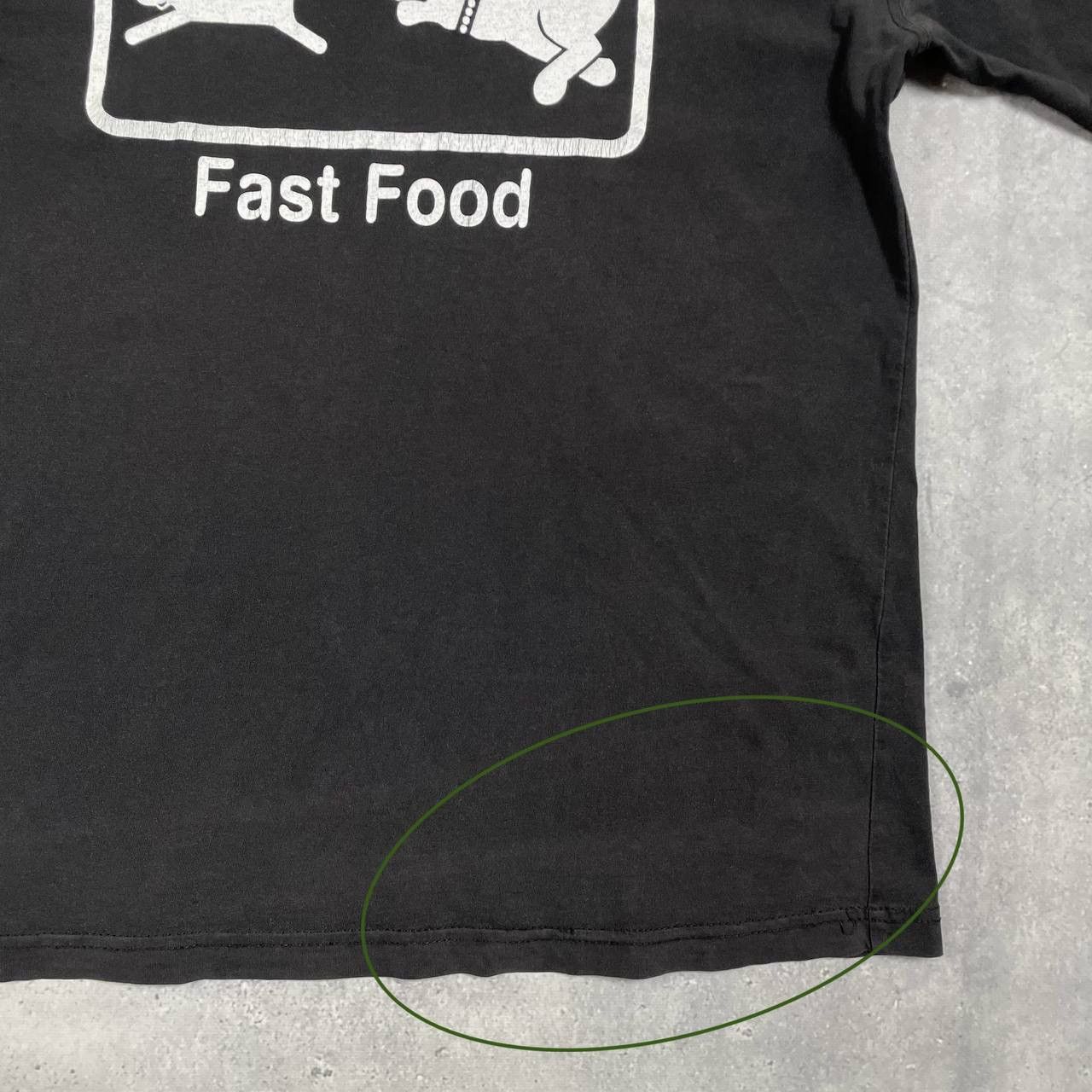 Other Vintage 2000s Chimpanzee Fast Food Humor T Shirt Faded Black Size US L / EU 52-54 / 3 - 13 Thumbnail