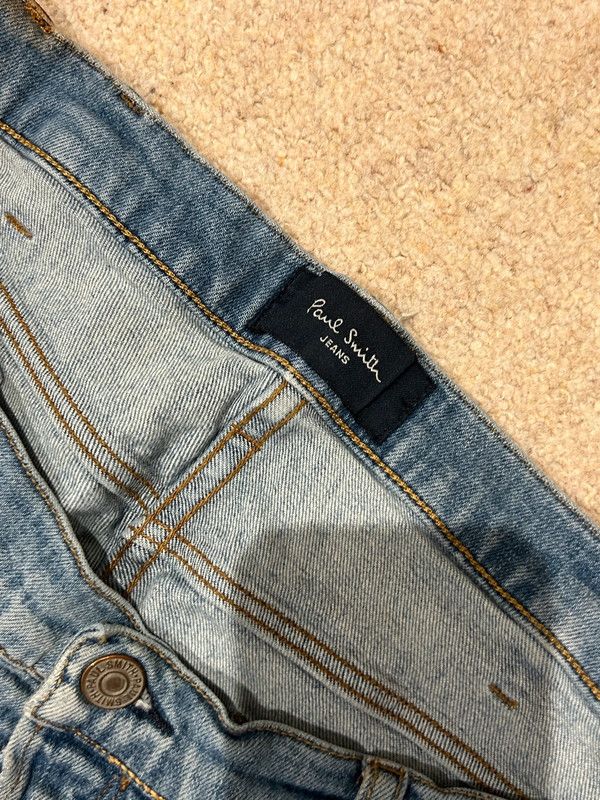 Paul Smith Light blue 34L straight-skinny jeans Size US 34 / EU 50 - 4 Thumbnail