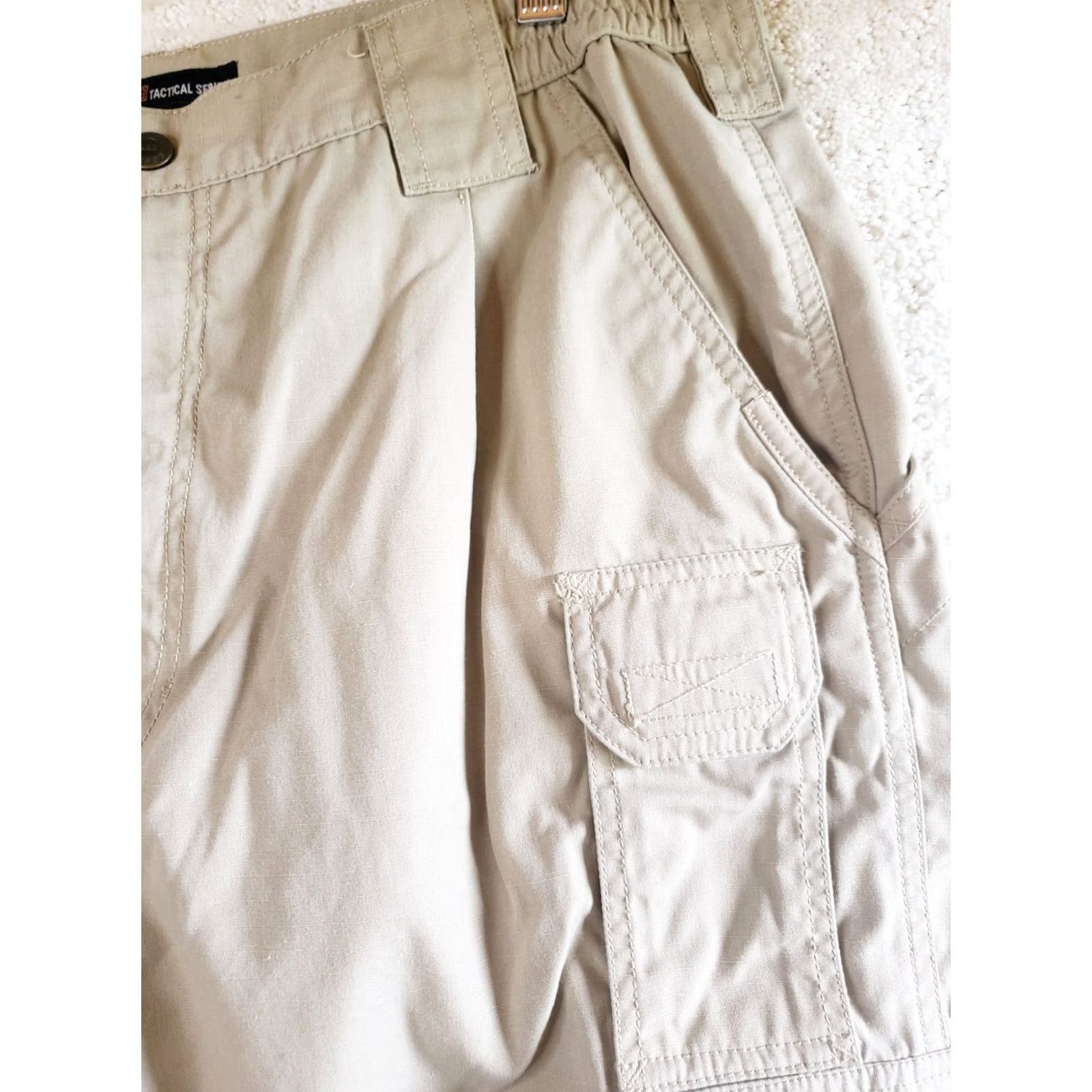 Vintage 5.11 Tactical Pants Mens 36X32 Tan Khaki Cargo Pockets Polyester Cotton Blend Size US 36 / EU 52 - 5 Thumbnail