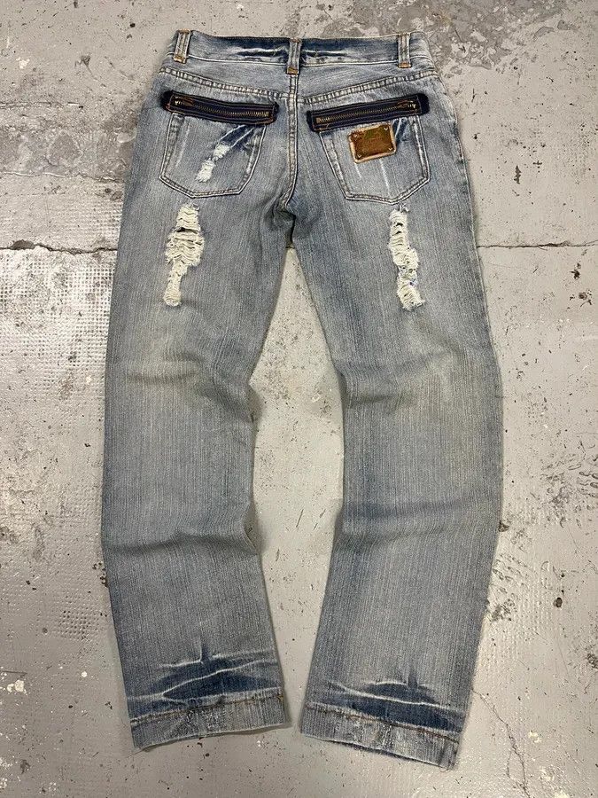 Dolce & Gabbana 2000s Dolce & Gabbana Distressed Denim Jeans Size US 31 - 7 Thumbnail
